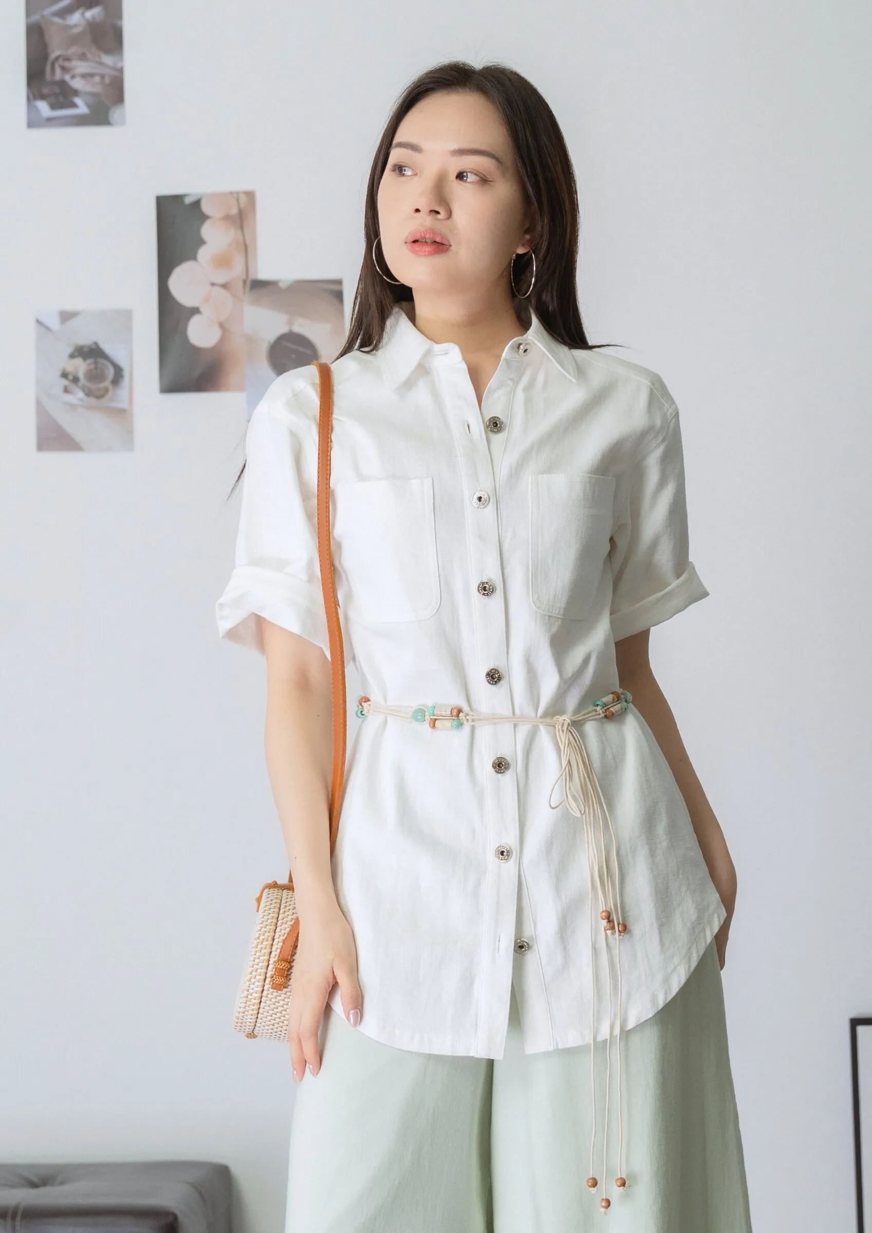 Octavia Longline Button-Up Shirt ZBP5191