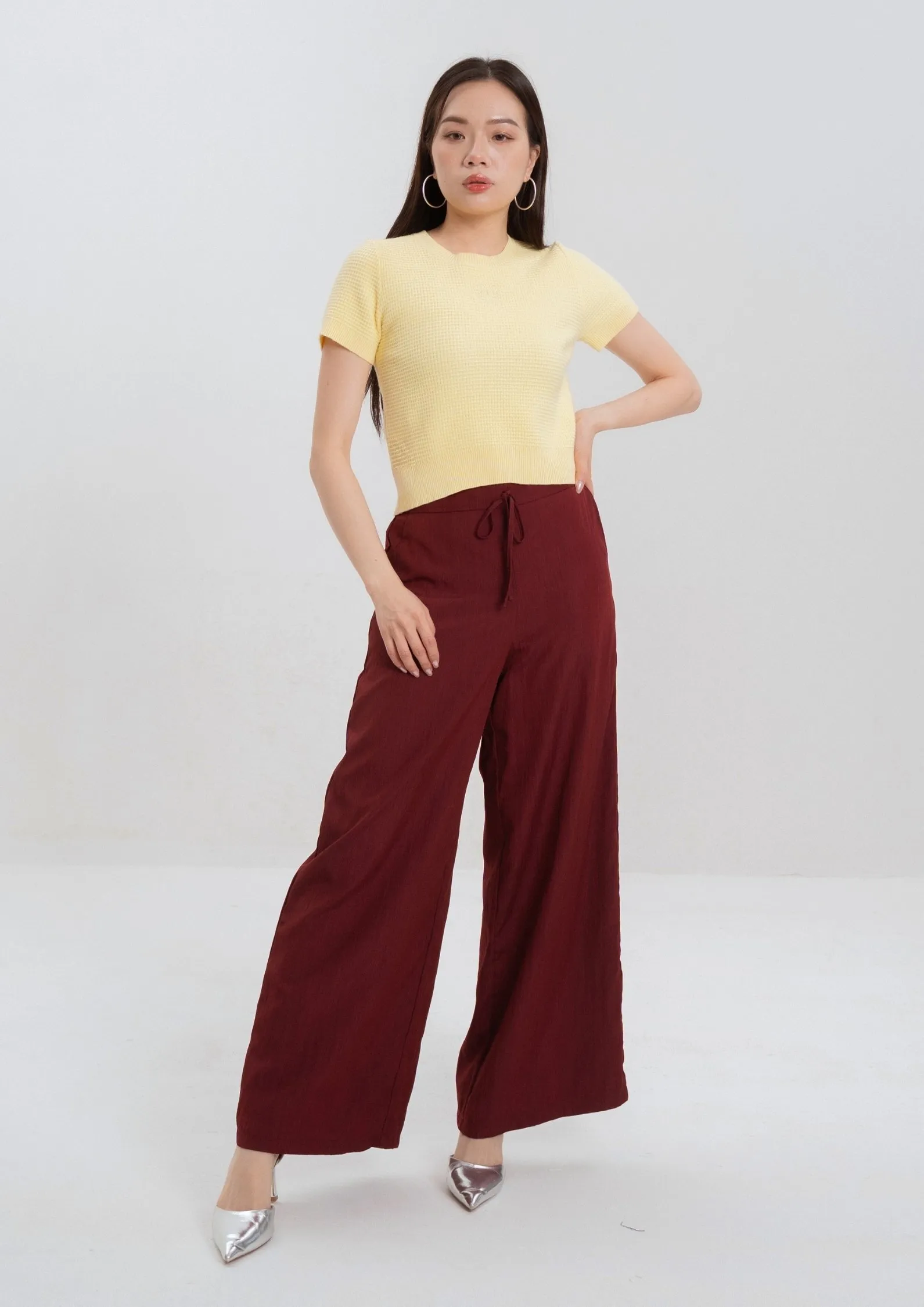 Waffle fabric top ZBP5249