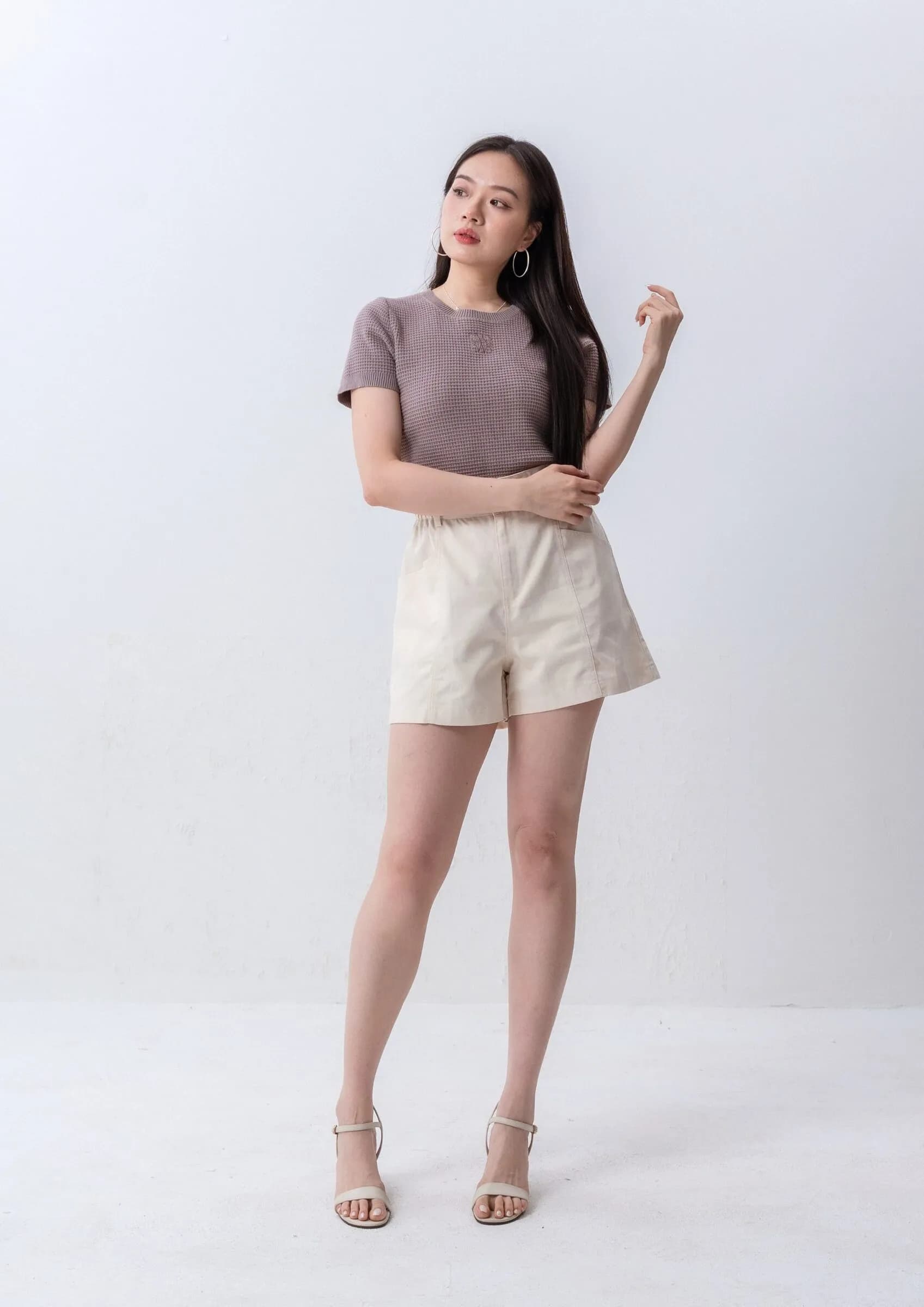 Waffle fabric top ZBP5249