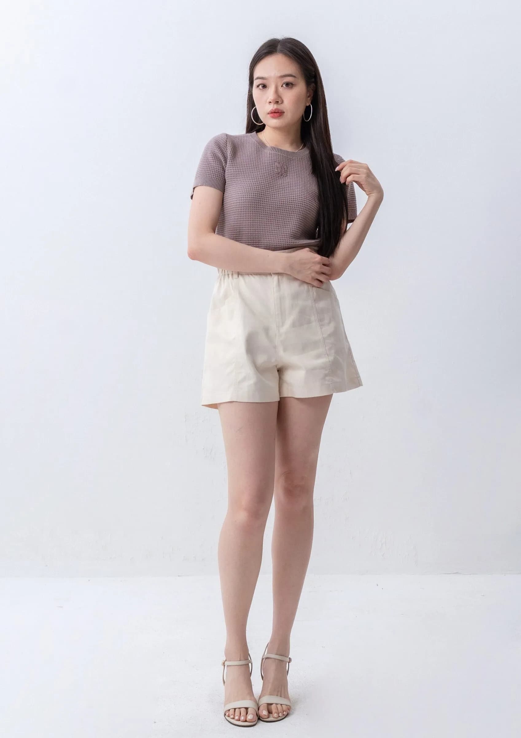 Waffle fabric top ZBP5249