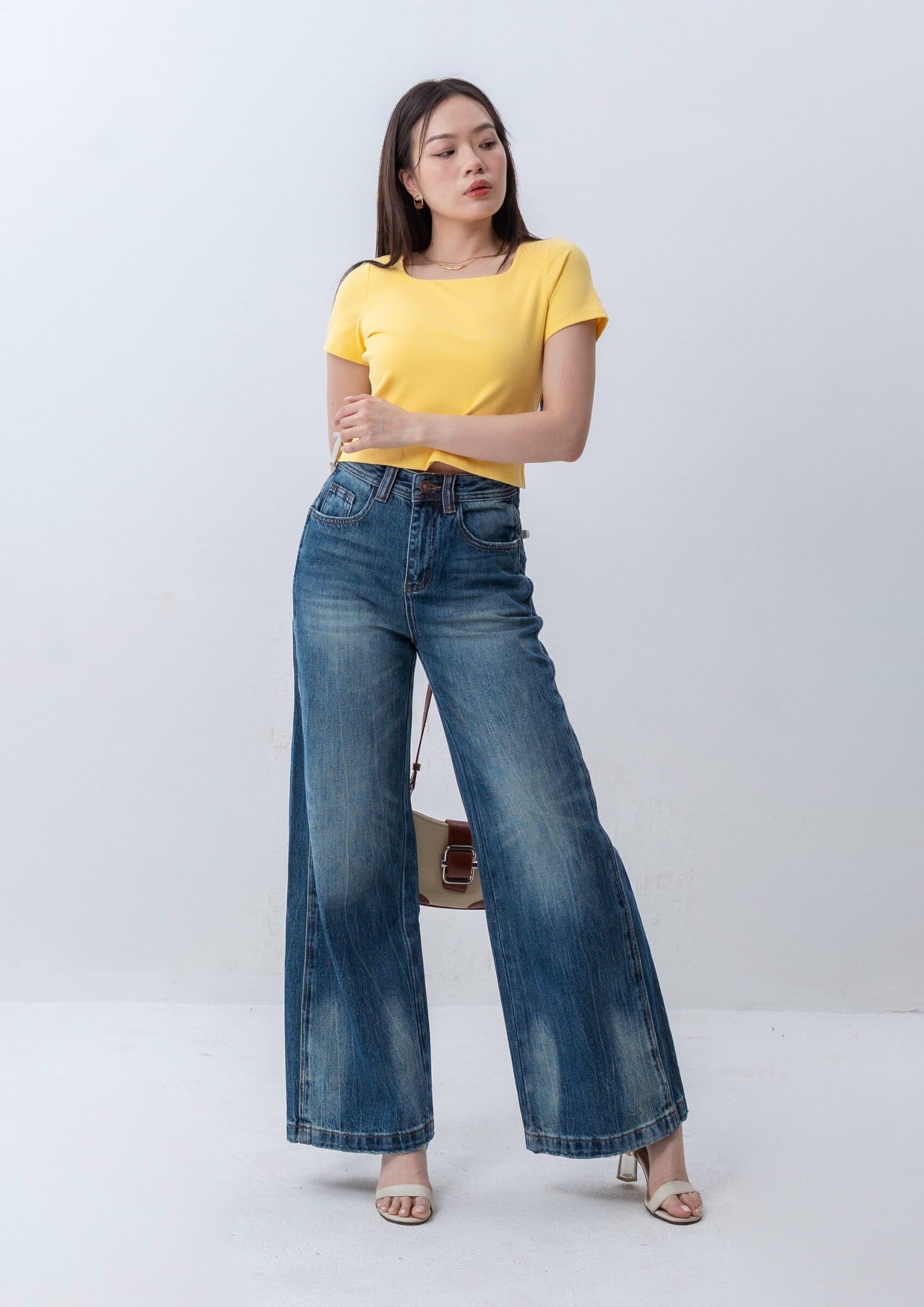 Wide-Leg Denim Pants ZJL5031
