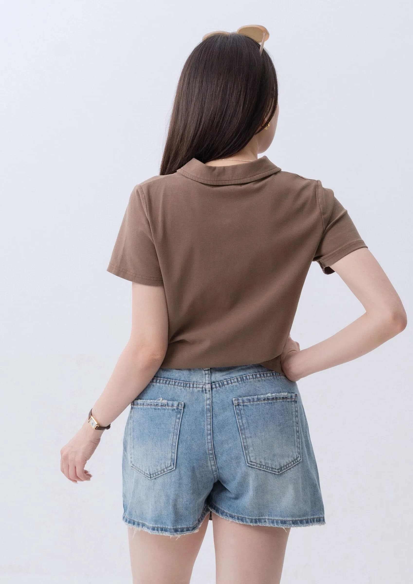 Denim Button Skort ZJP5006
