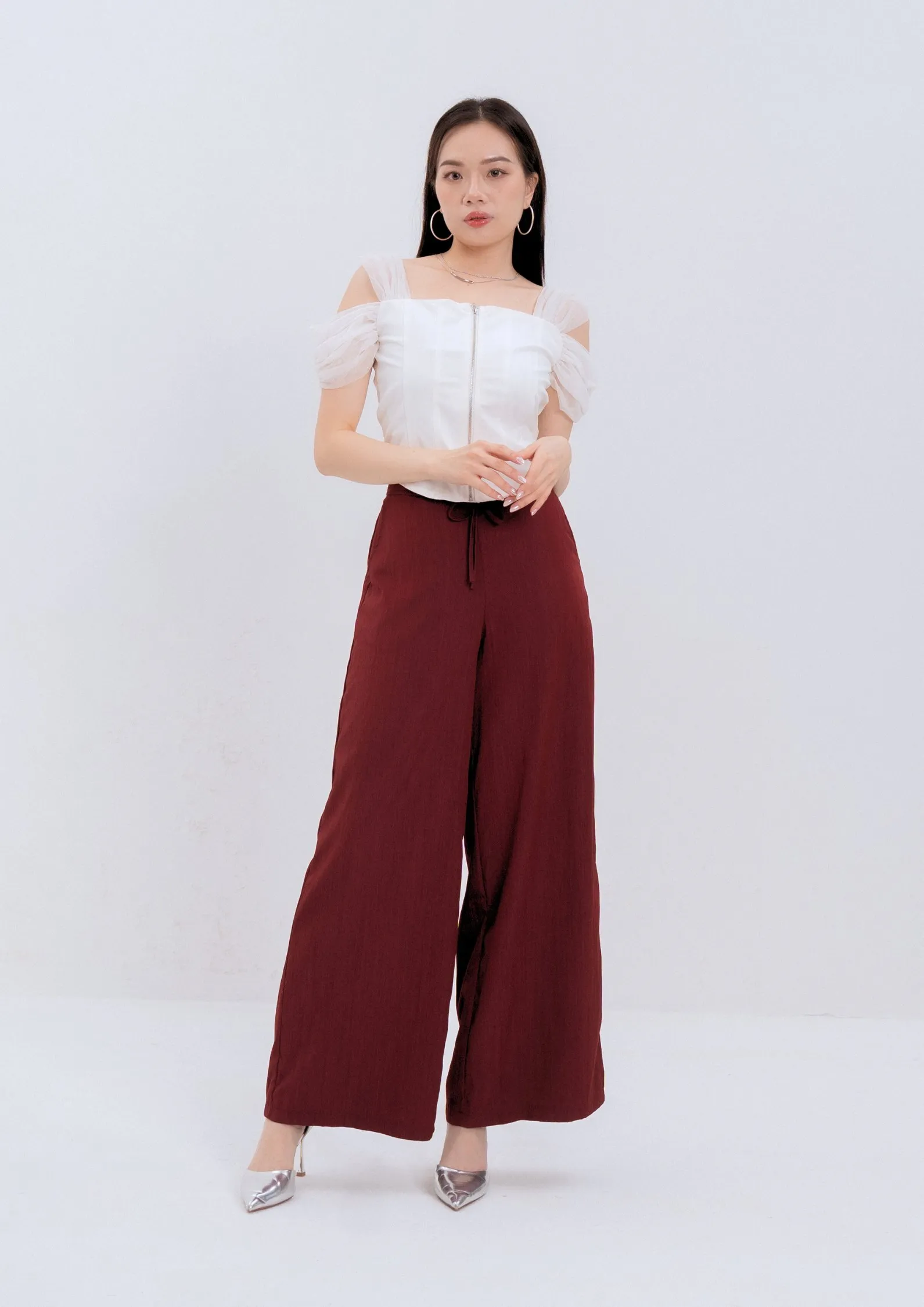 Mesh Sleeve Top ZBP5237