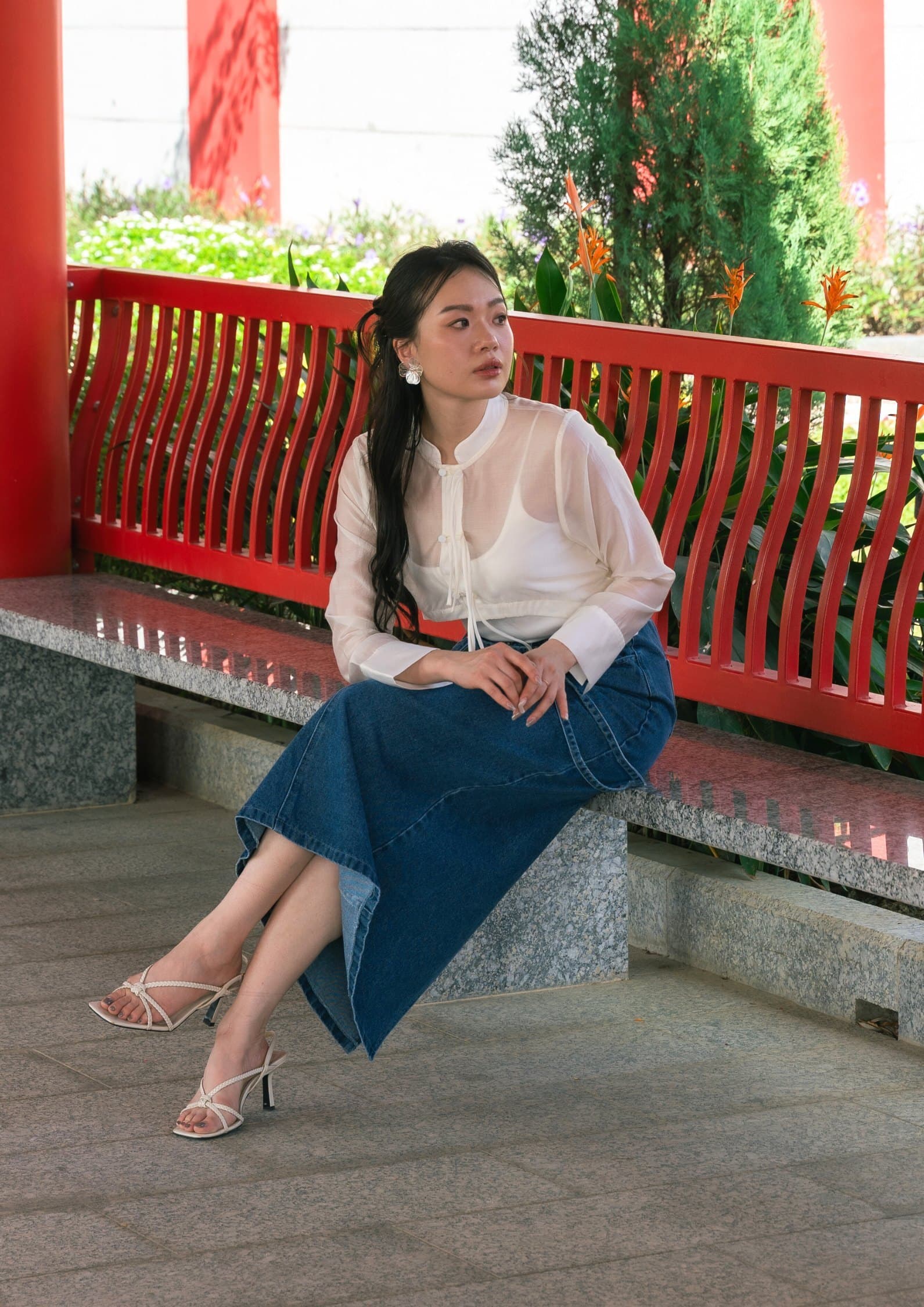 Organza Chinese-Style Shirt ZBP5234