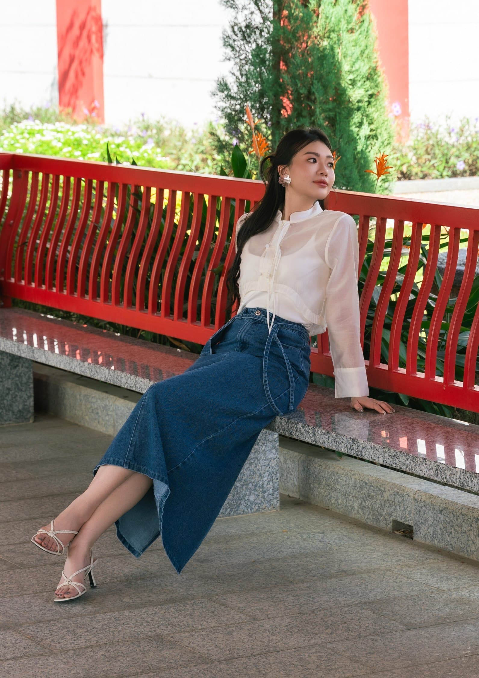 Organza Chinese-Style Shirt ZBP5234