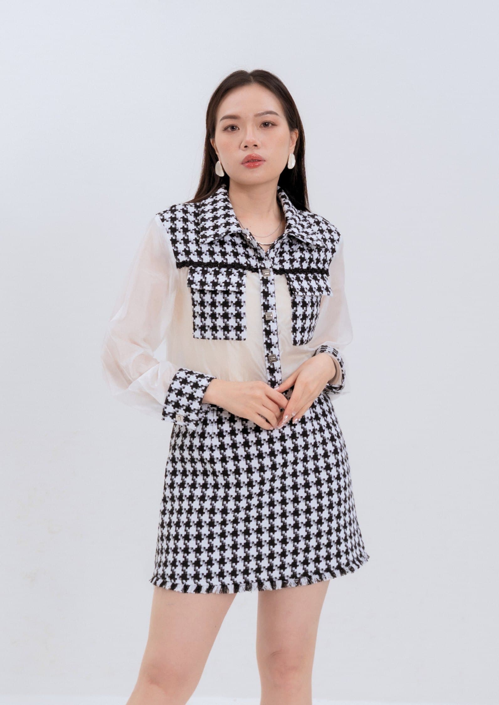 Houndstooth Skirt ZSK5067