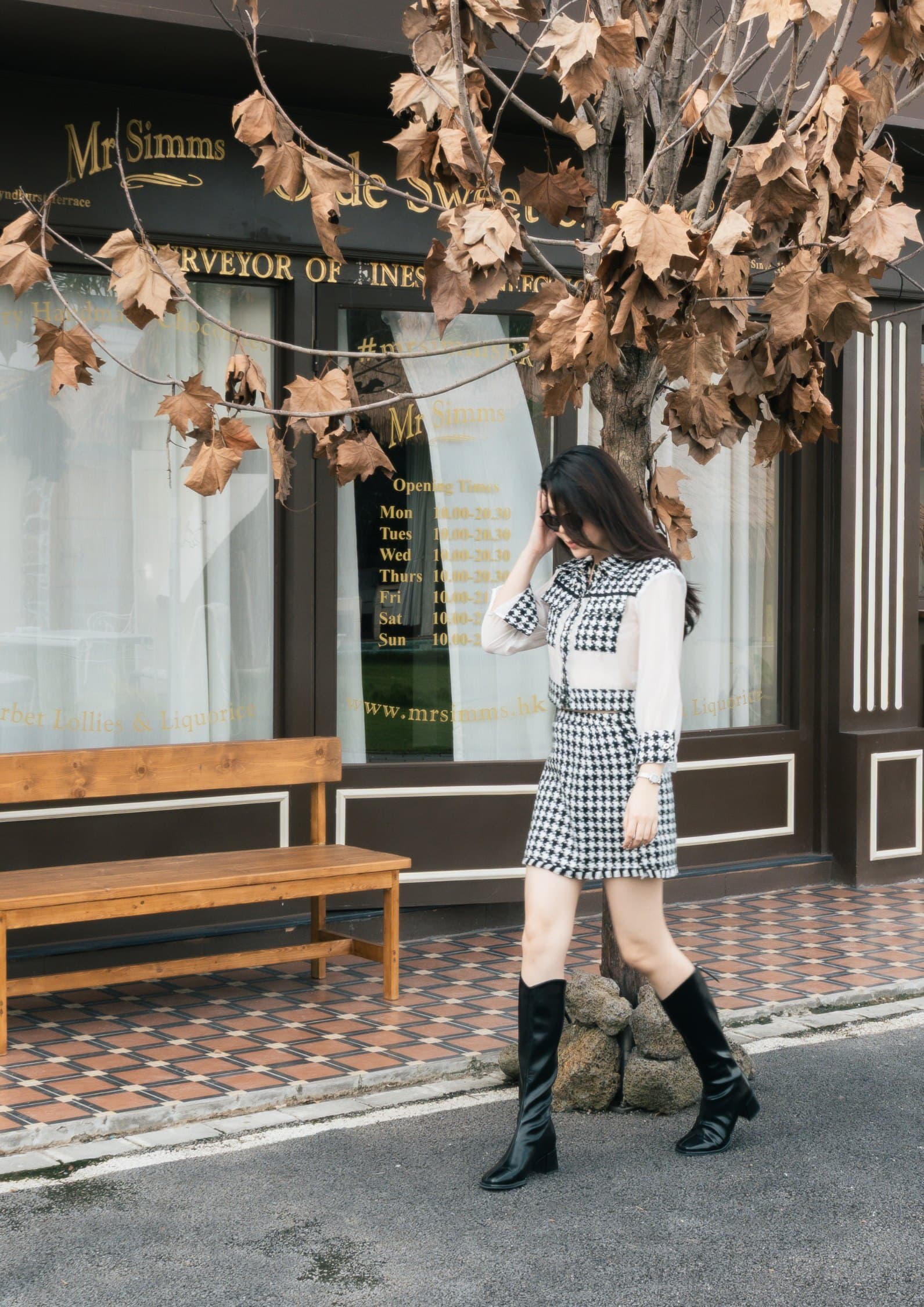 Houndstooth Skirt ZSK5067