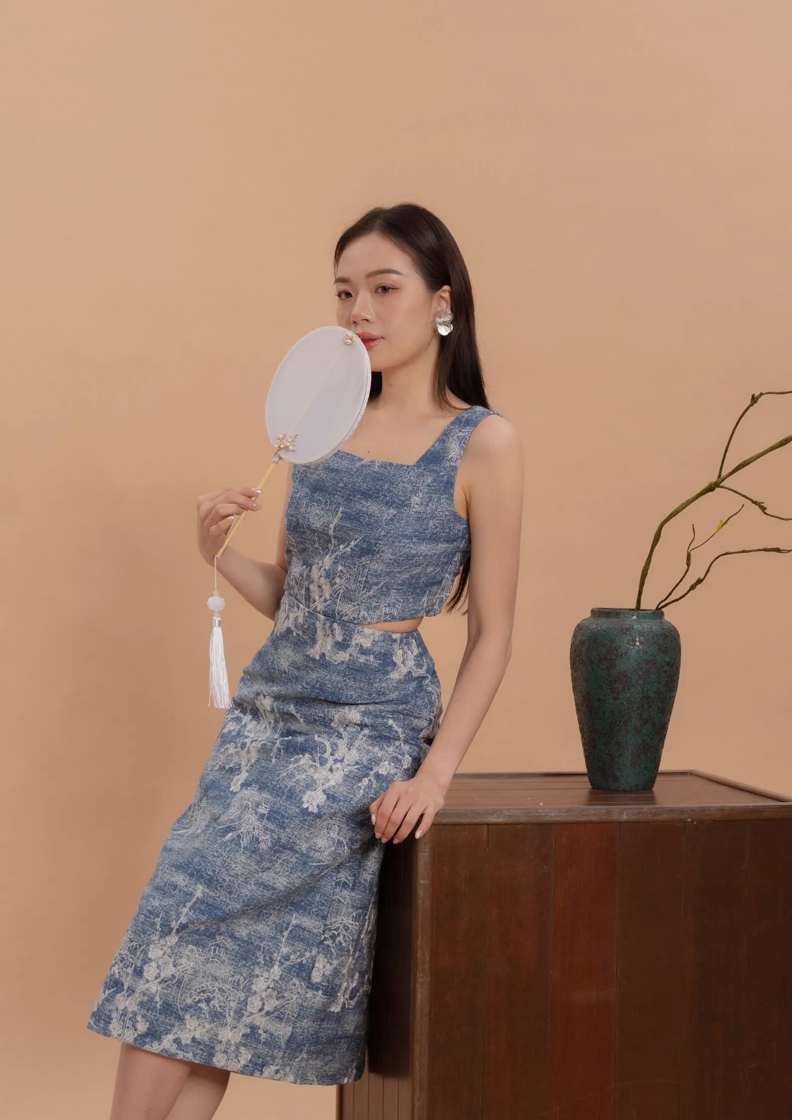 Denim Cheongsam Dresses ZBL5072