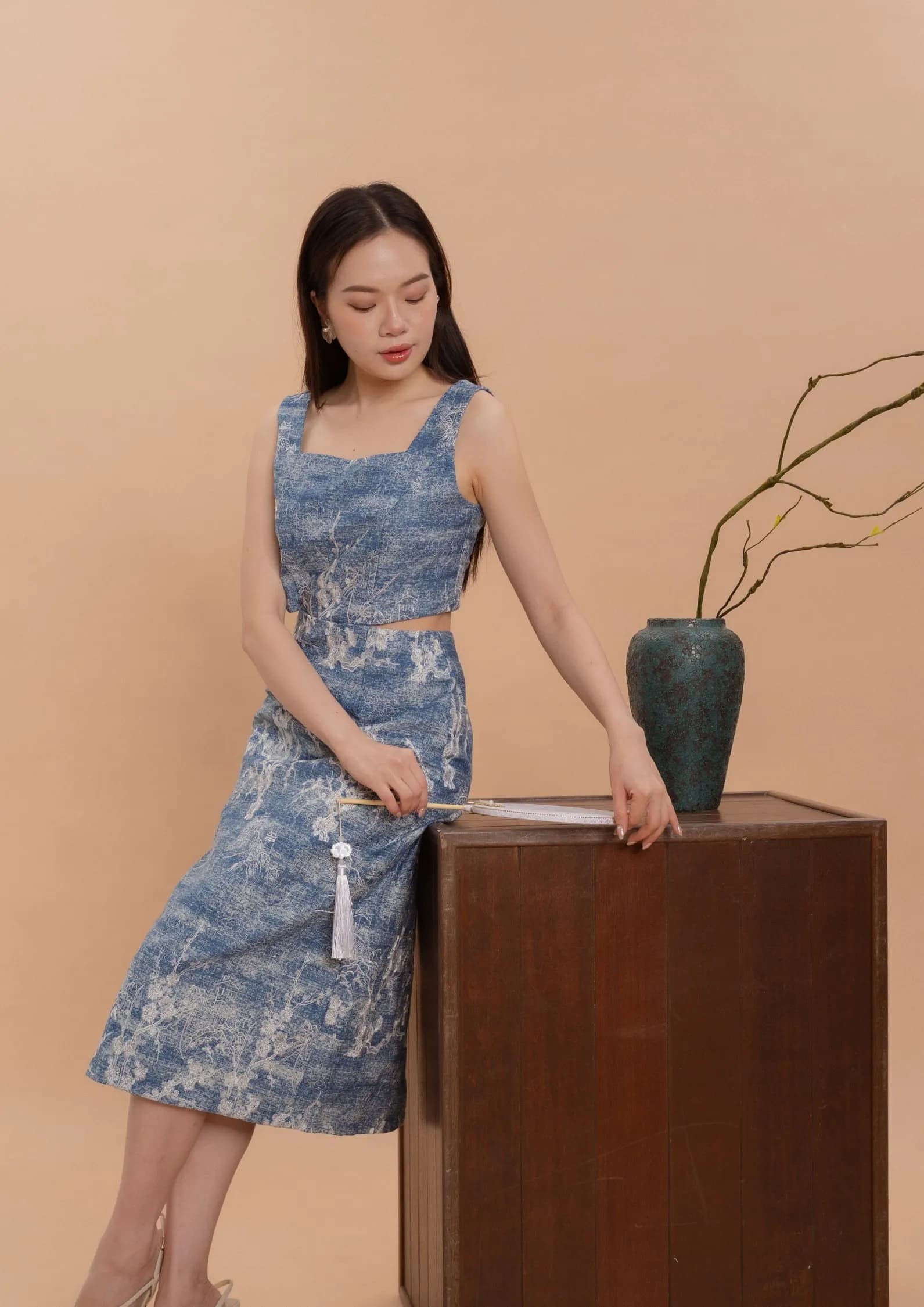 Denim Cheongsam Dresses ZBL5072