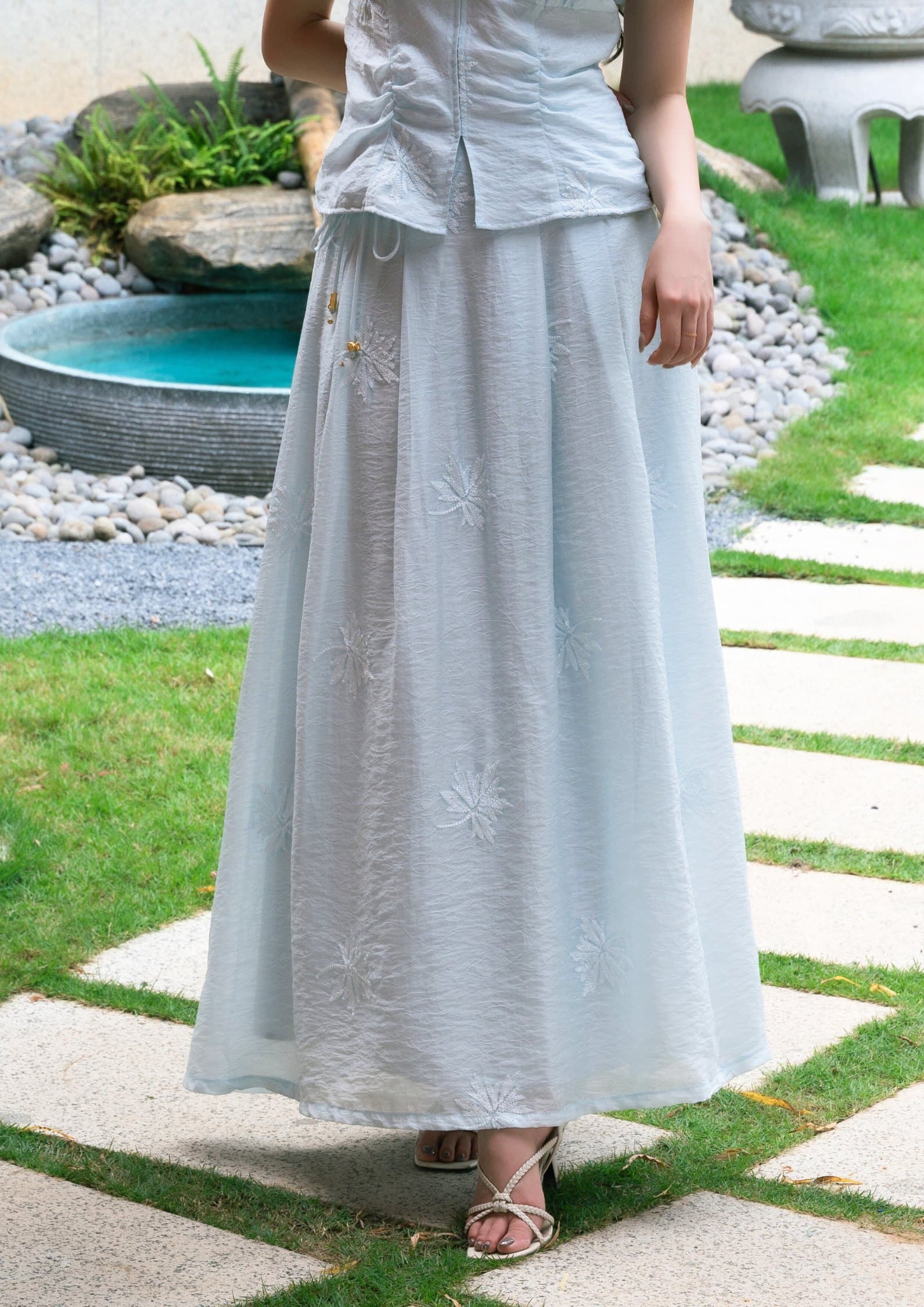 Flowy Chiffon Maxi Skirt ZSK5062