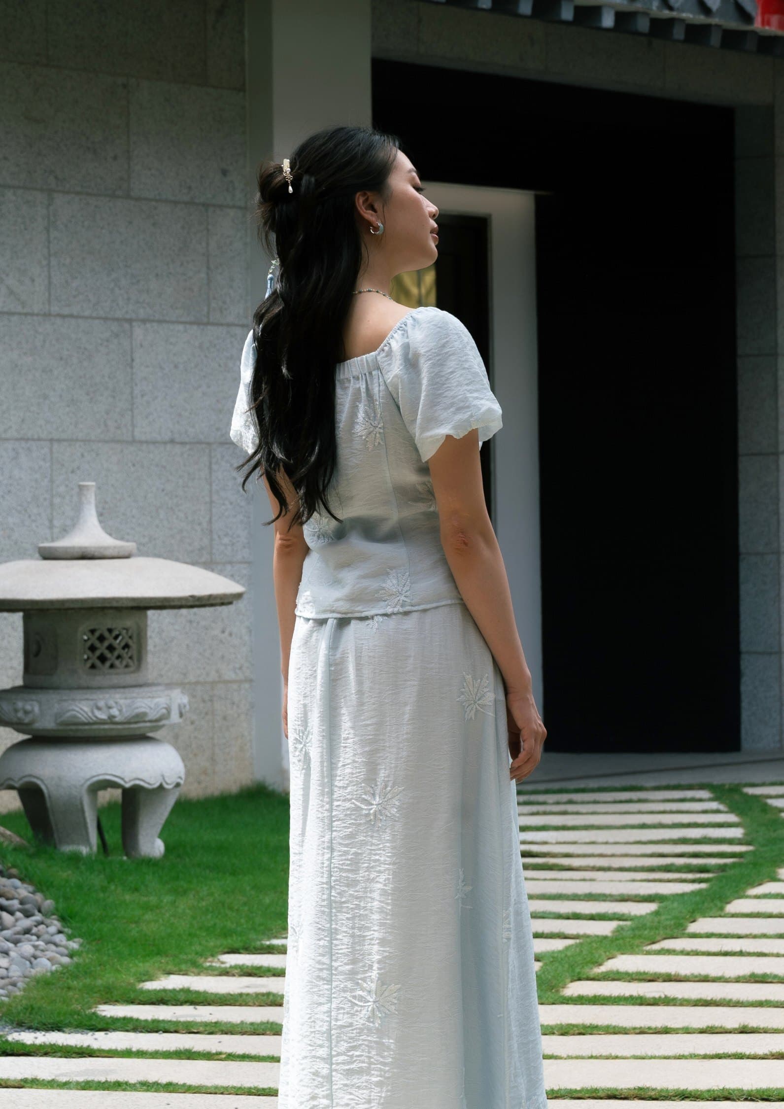 Flowy Chiffon Maxi Skirt ZSK5062
