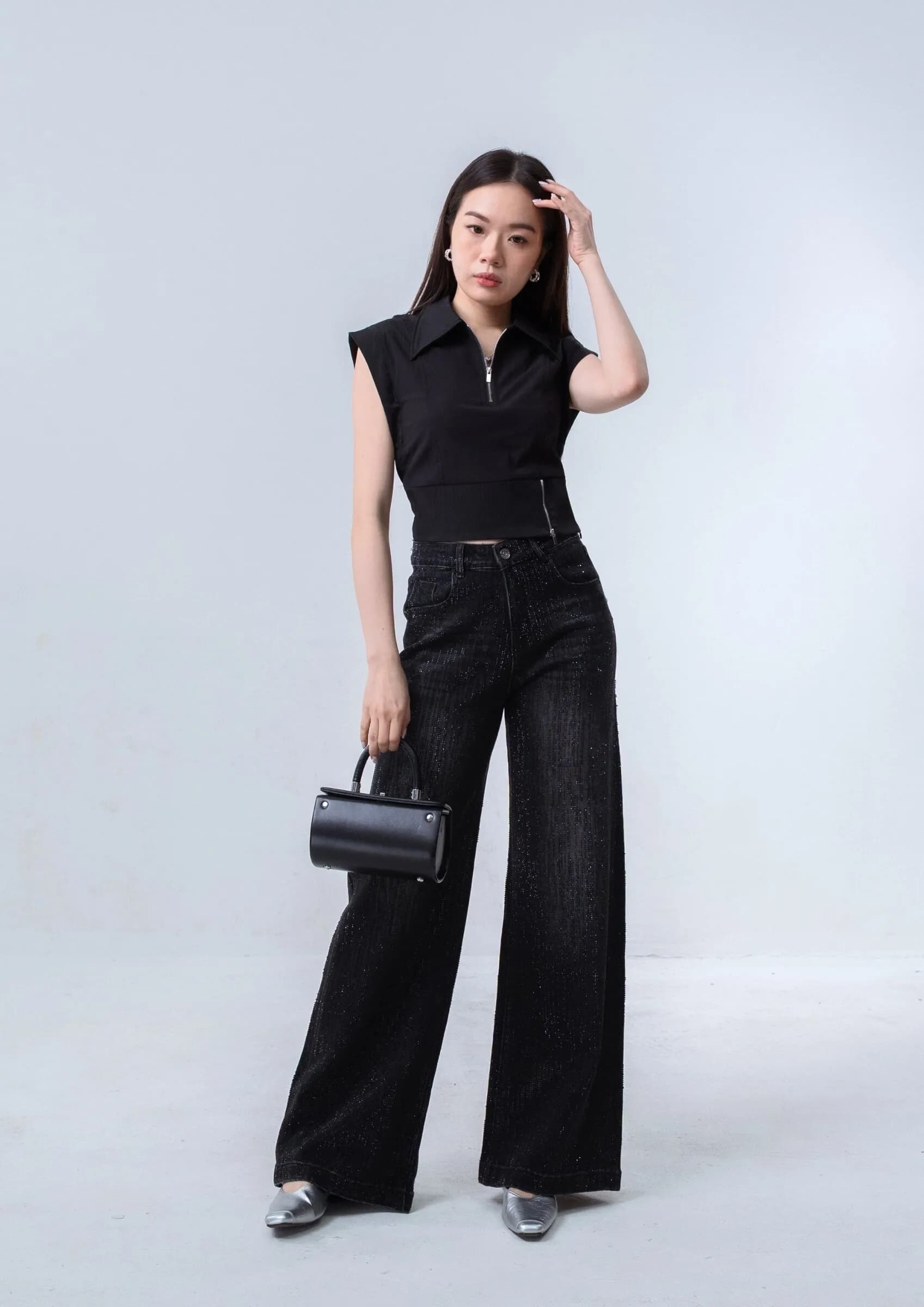 Sleeveless Zip-Up Top ZBP5262