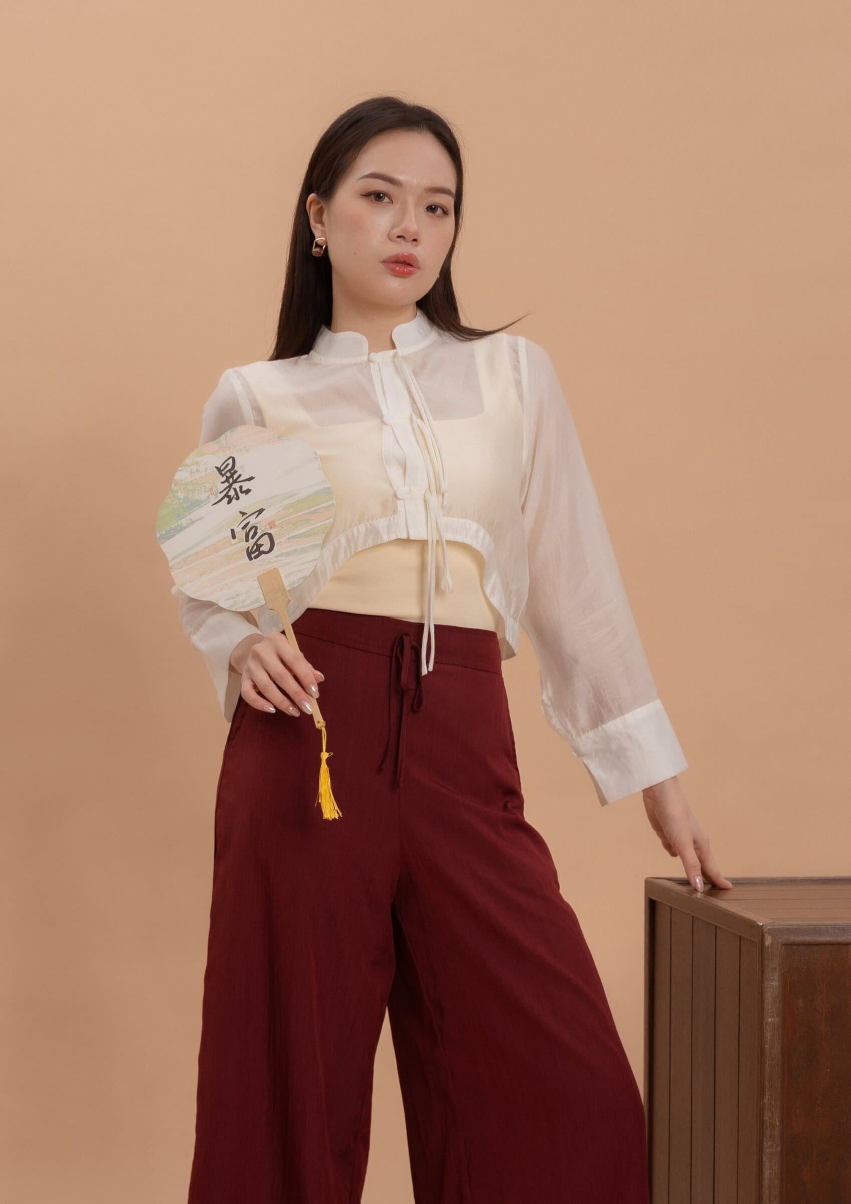 Organza Chinese-Style Shirt ZBP5234