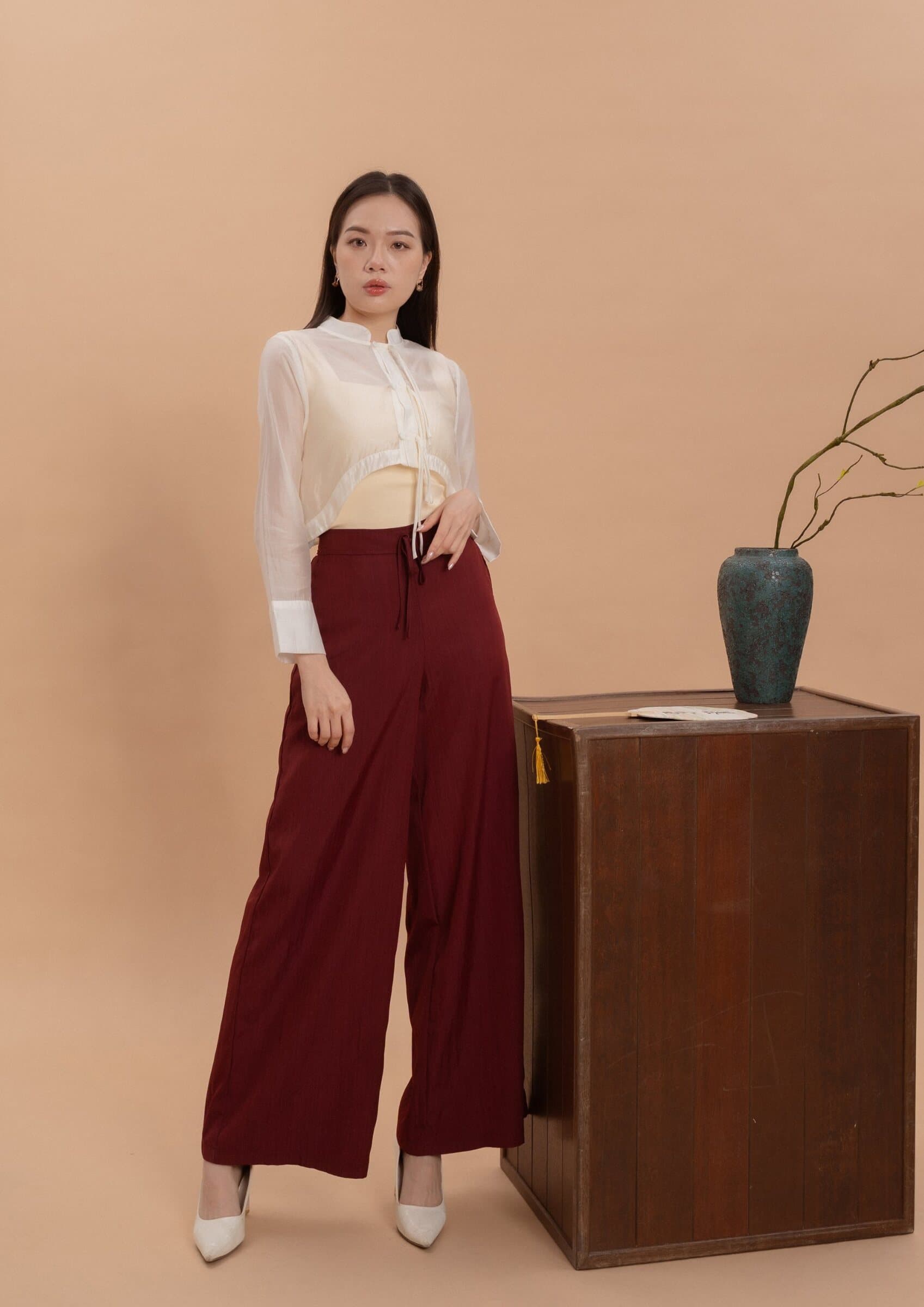Organza Chinese-Style Shirt ZBP5234