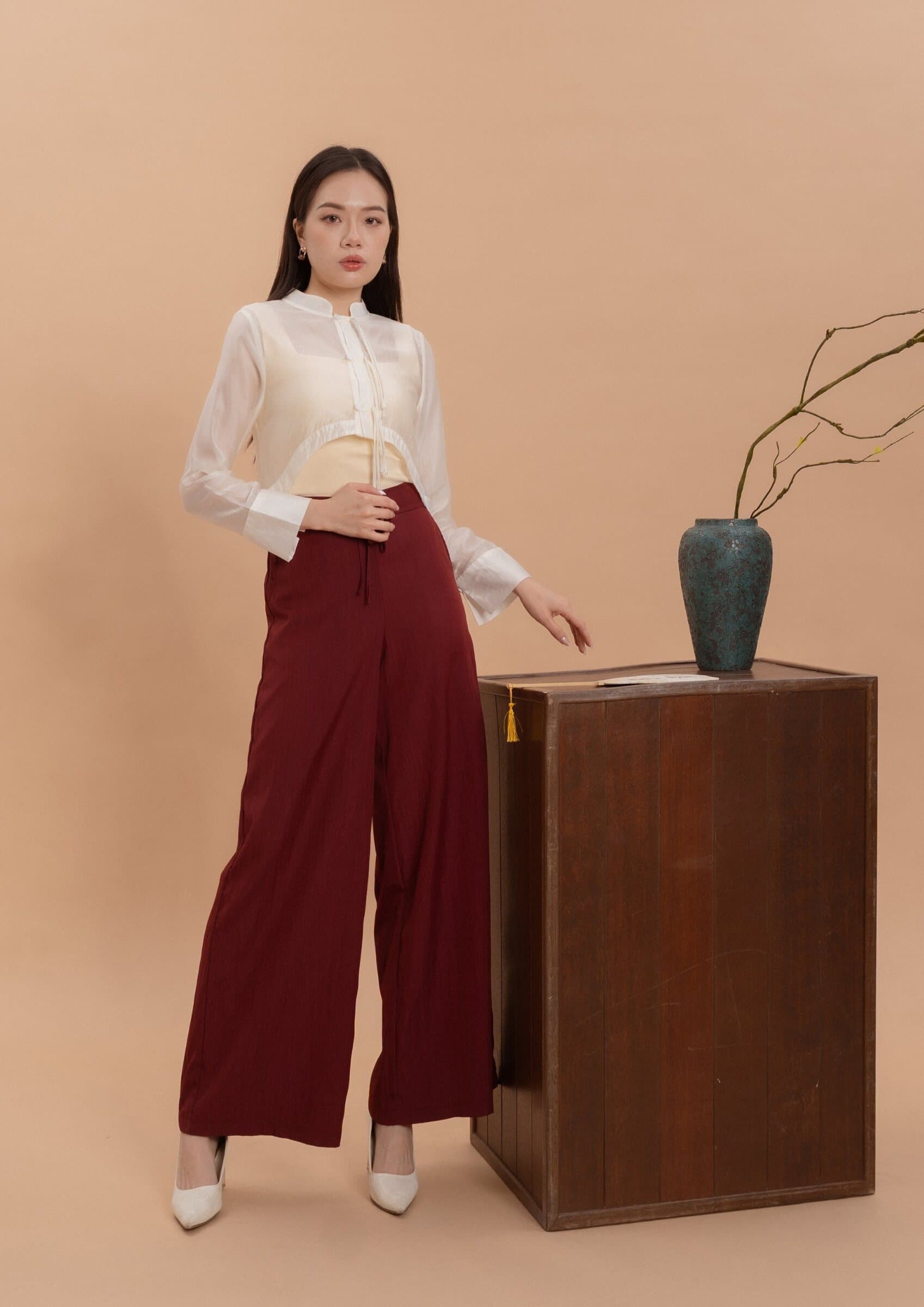 Organza Chinese-Style Shirt ZBP5234