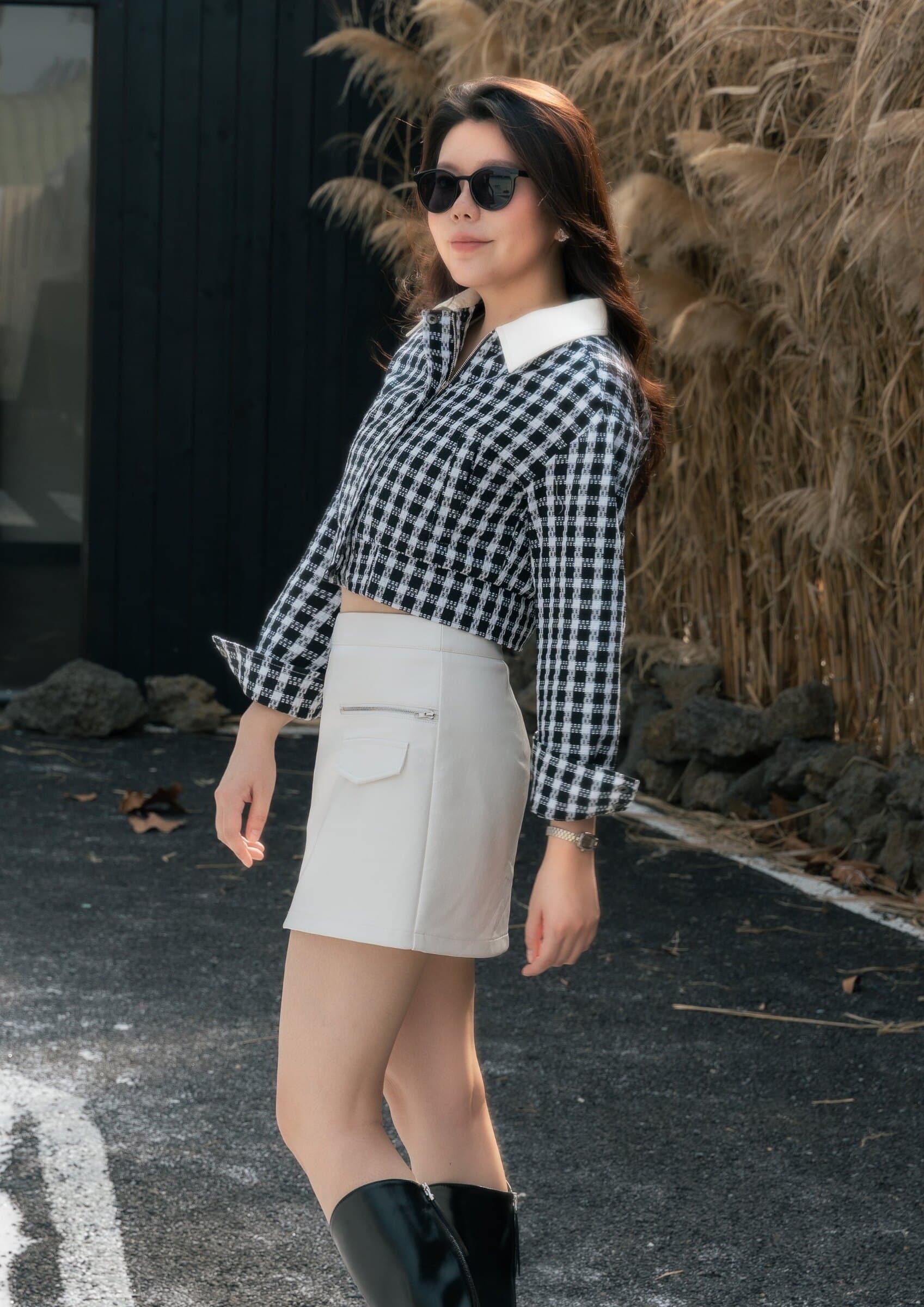 Black & White Tweed Jacket ZBP5244