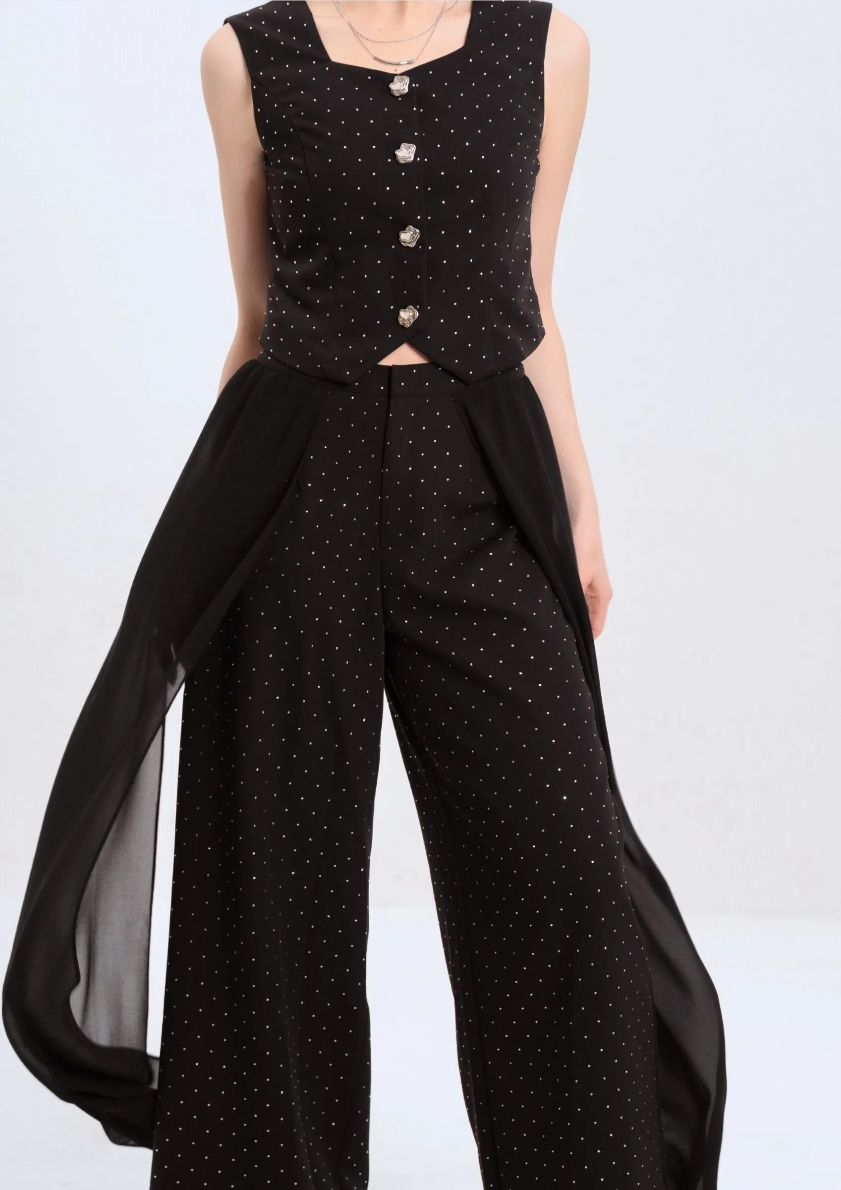 Rhinestone Vest Top ZBP5224