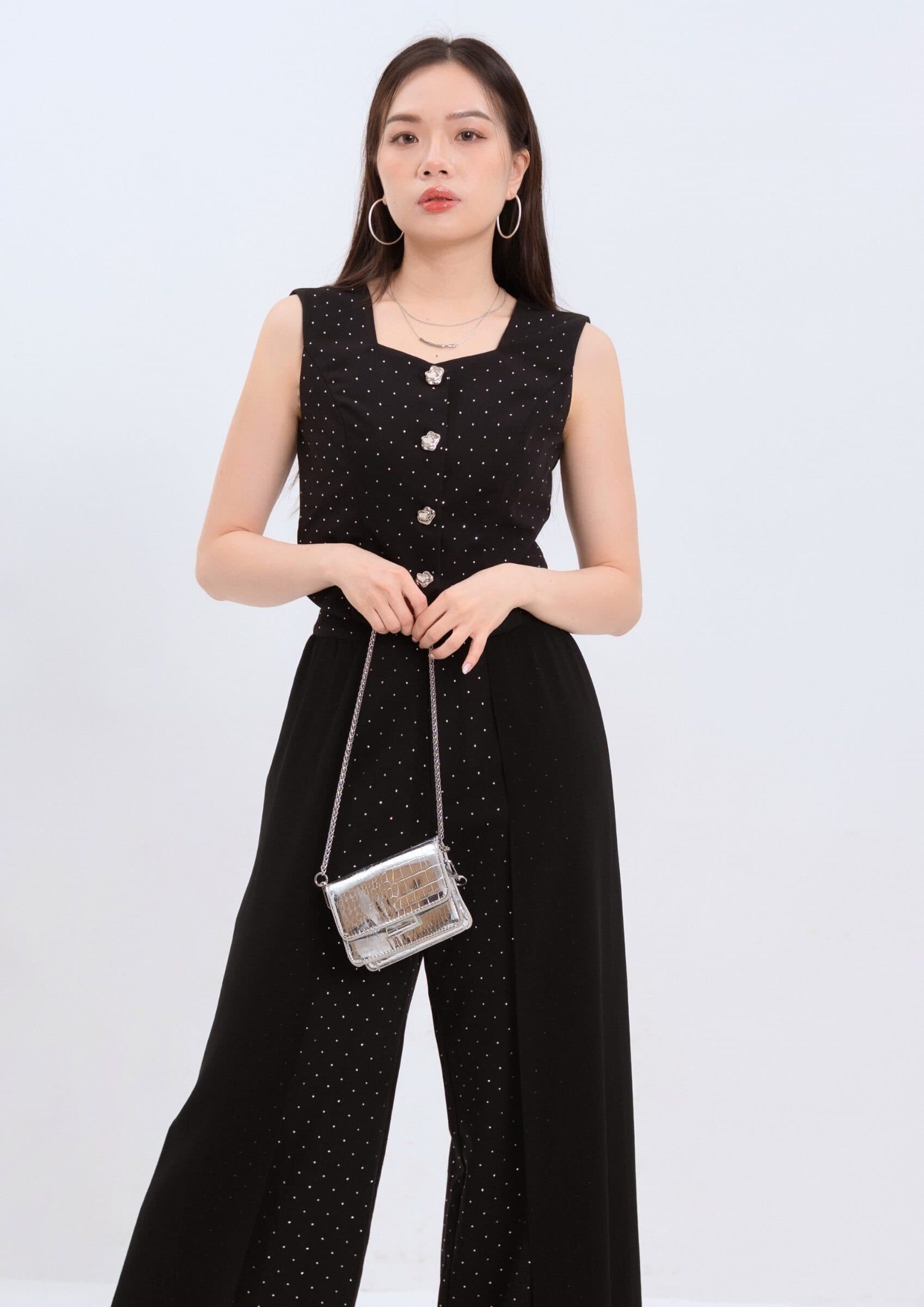 Rhinestone Organza Pants ZLP5043