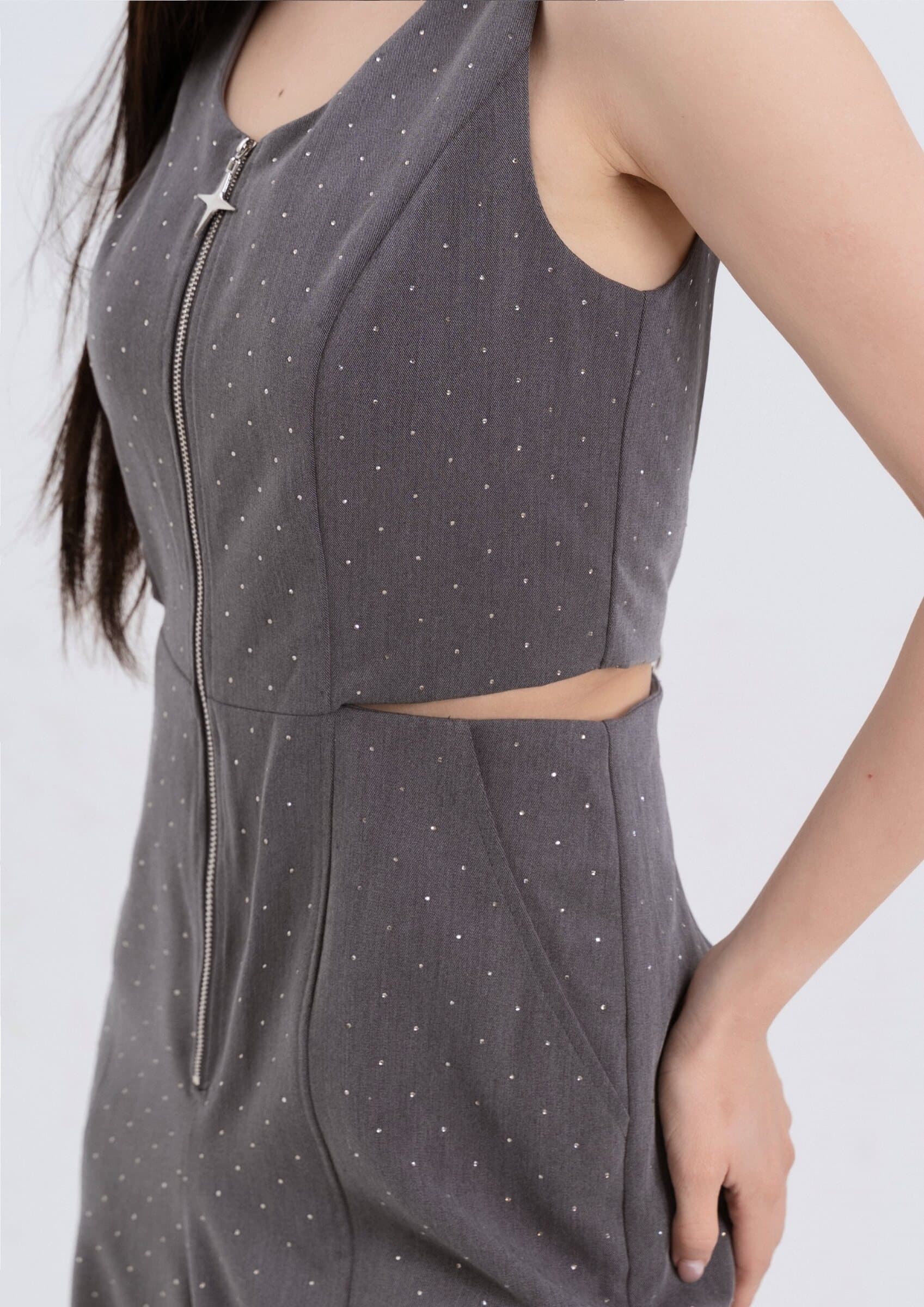 Rhinestone Jumpsuit ZBL5070