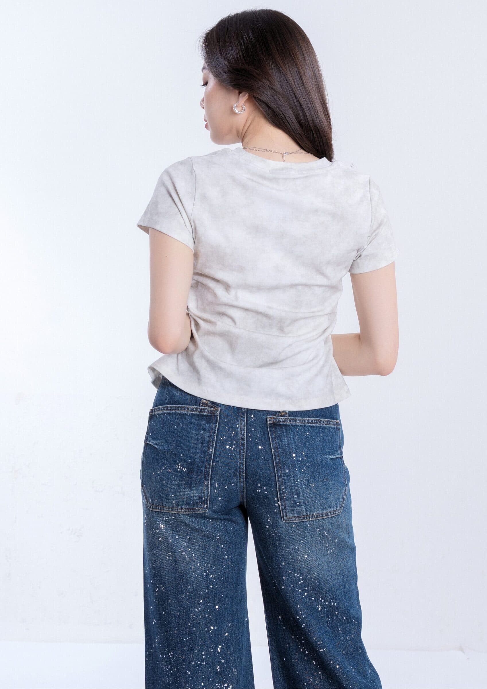 Rhinestone Denim Pants ZJL5037