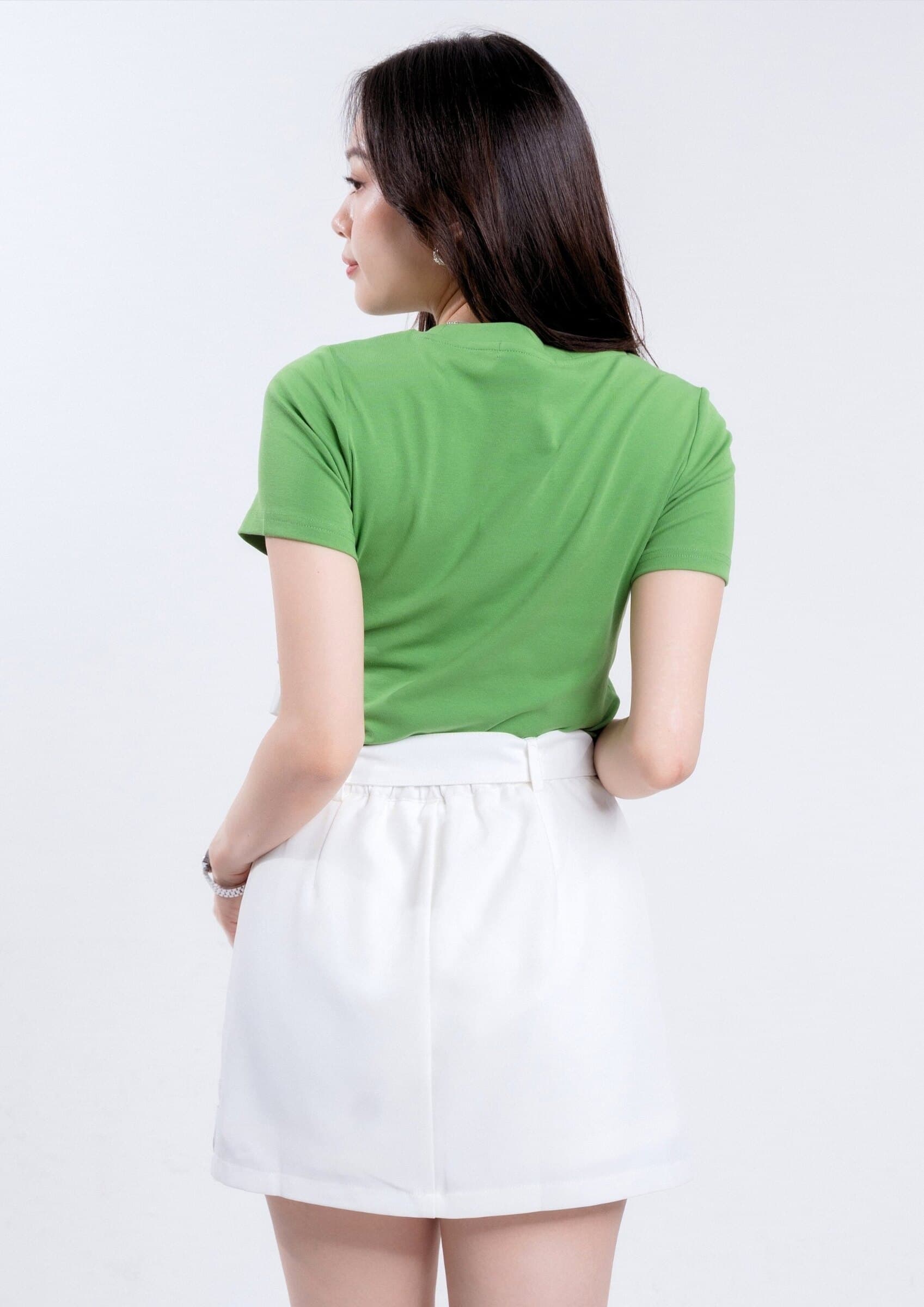 Skirt with Built-In Wide Belt ZSK6003