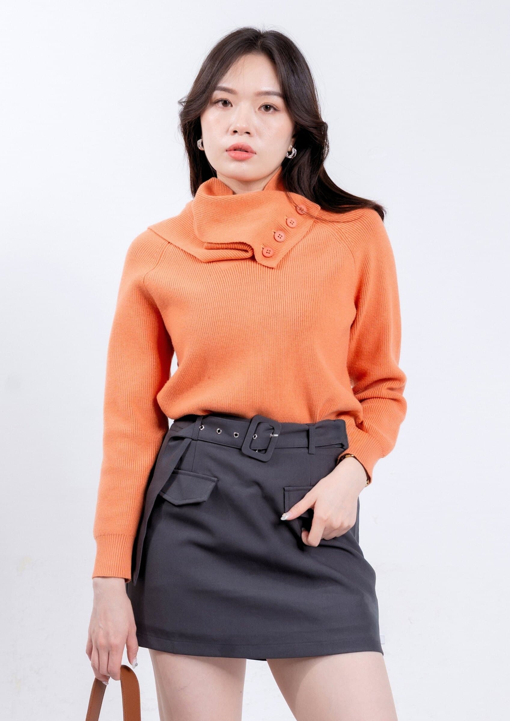 Skirt with Built-In Wide Belt ZSK6003