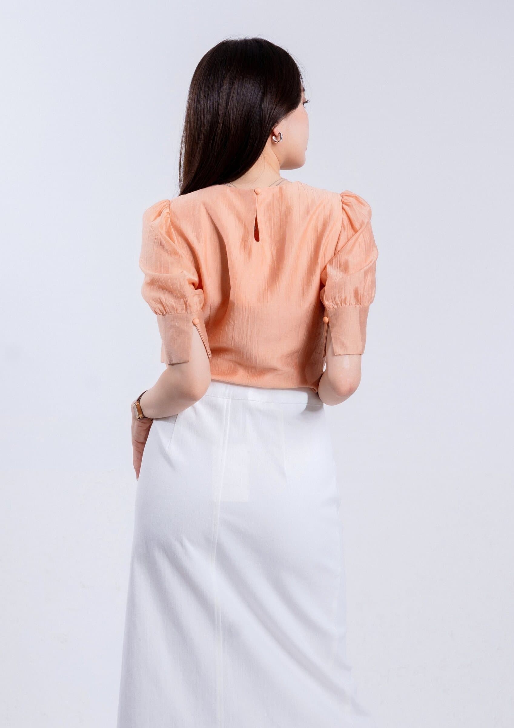 Organza Tie-Front Shirt ZBP6012