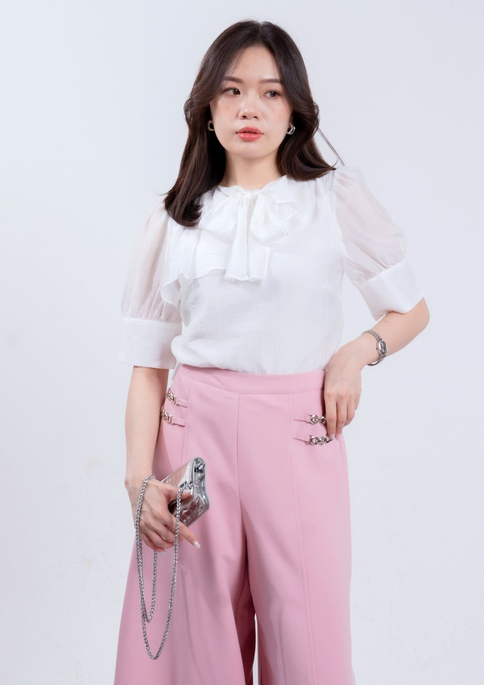 Organza Tie-Front Shirt ZBP6012