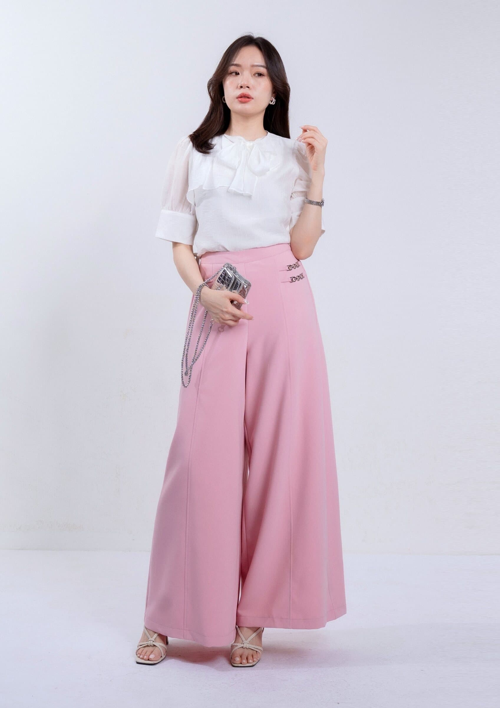 Organza Tie-Front Shirt ZBP6012