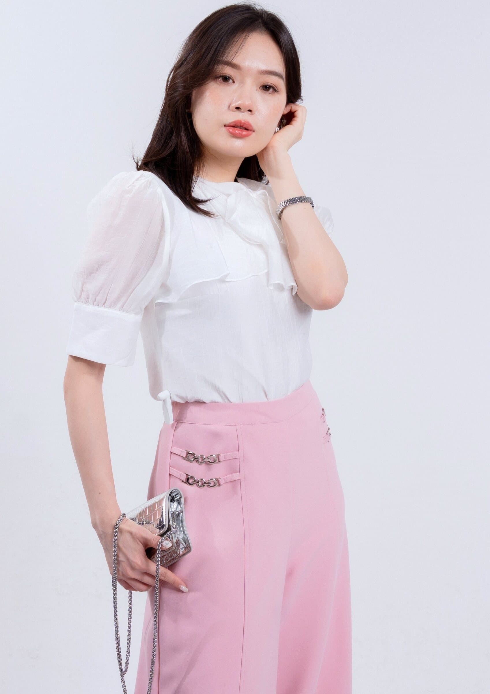 Organza Tie-Front Shirt ZBP6012