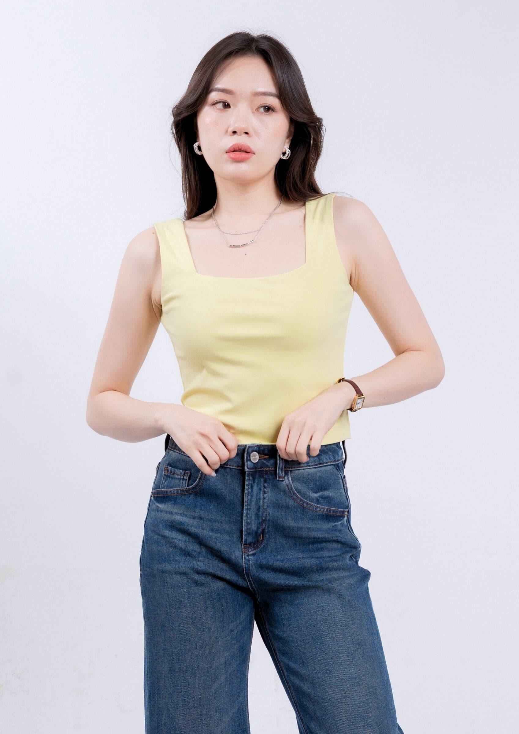 Double-Layer Square Neck Vest ZNT5025