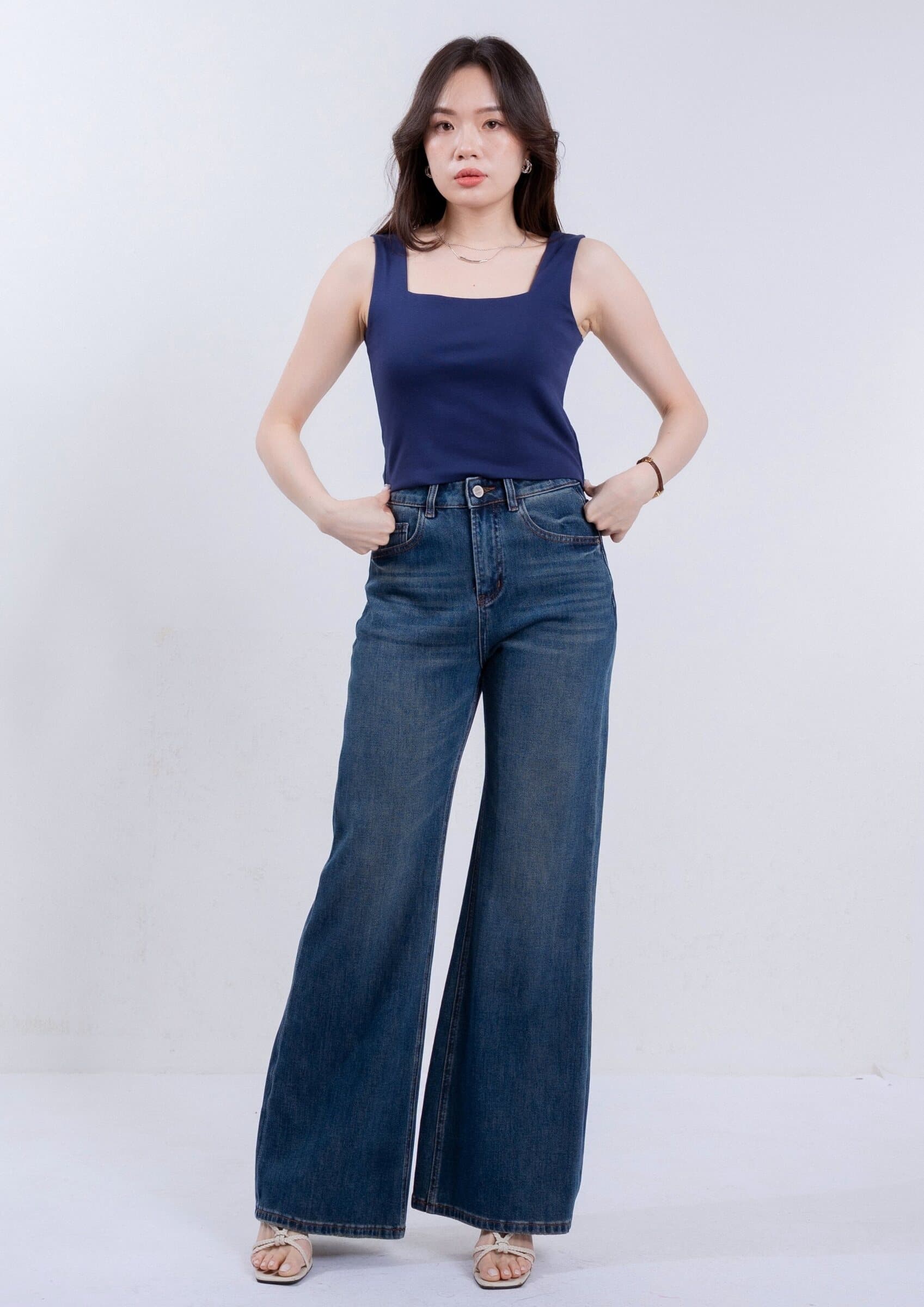 Double-Layer Square Neck Vest ZNT5025