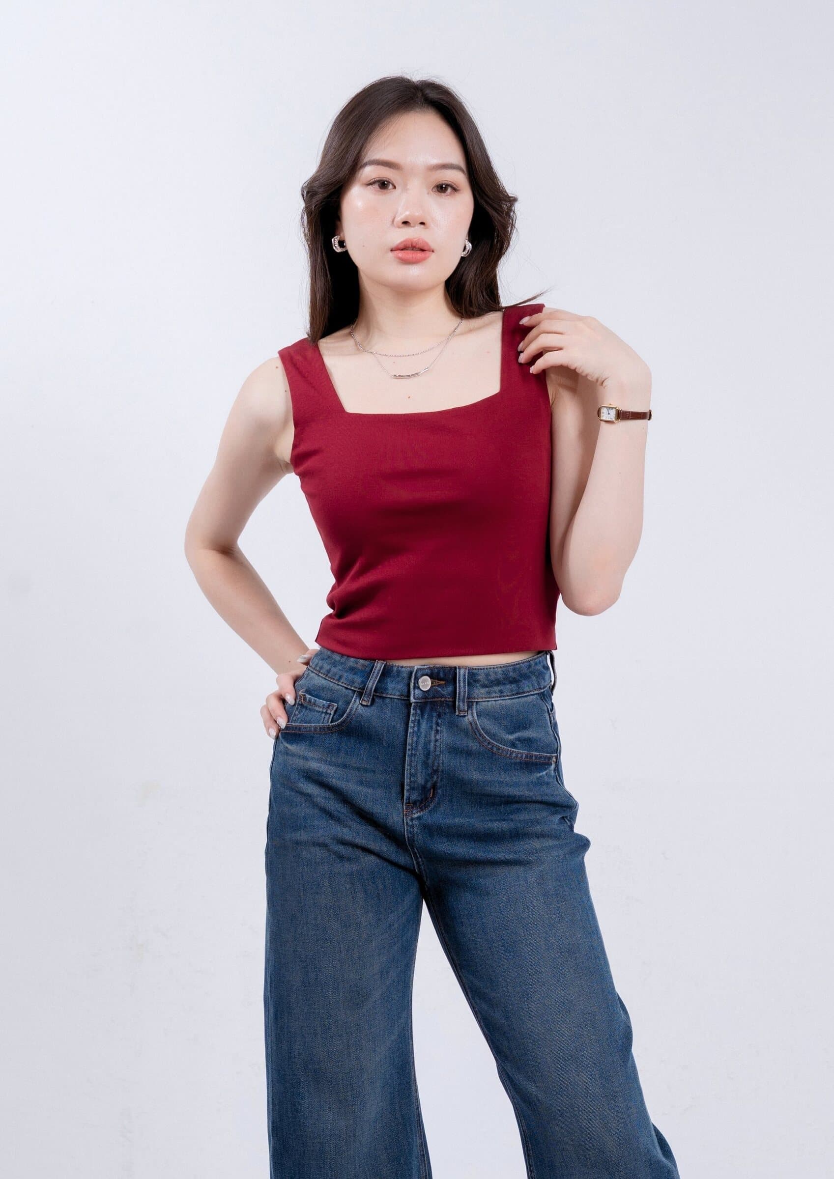 Double-Layer Square Neck Vest ZNT5025