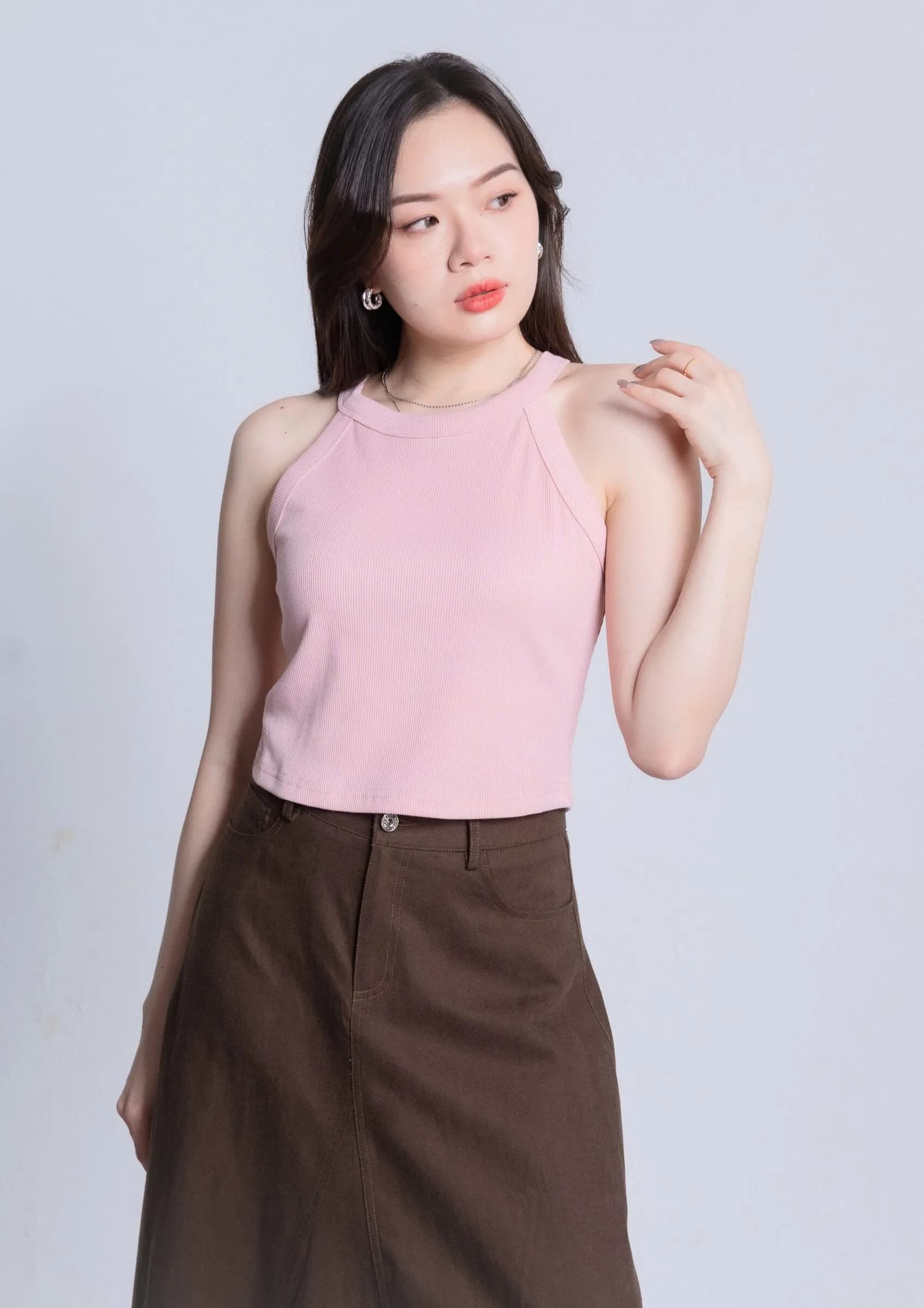 Halter Knit Tank ZNT6004