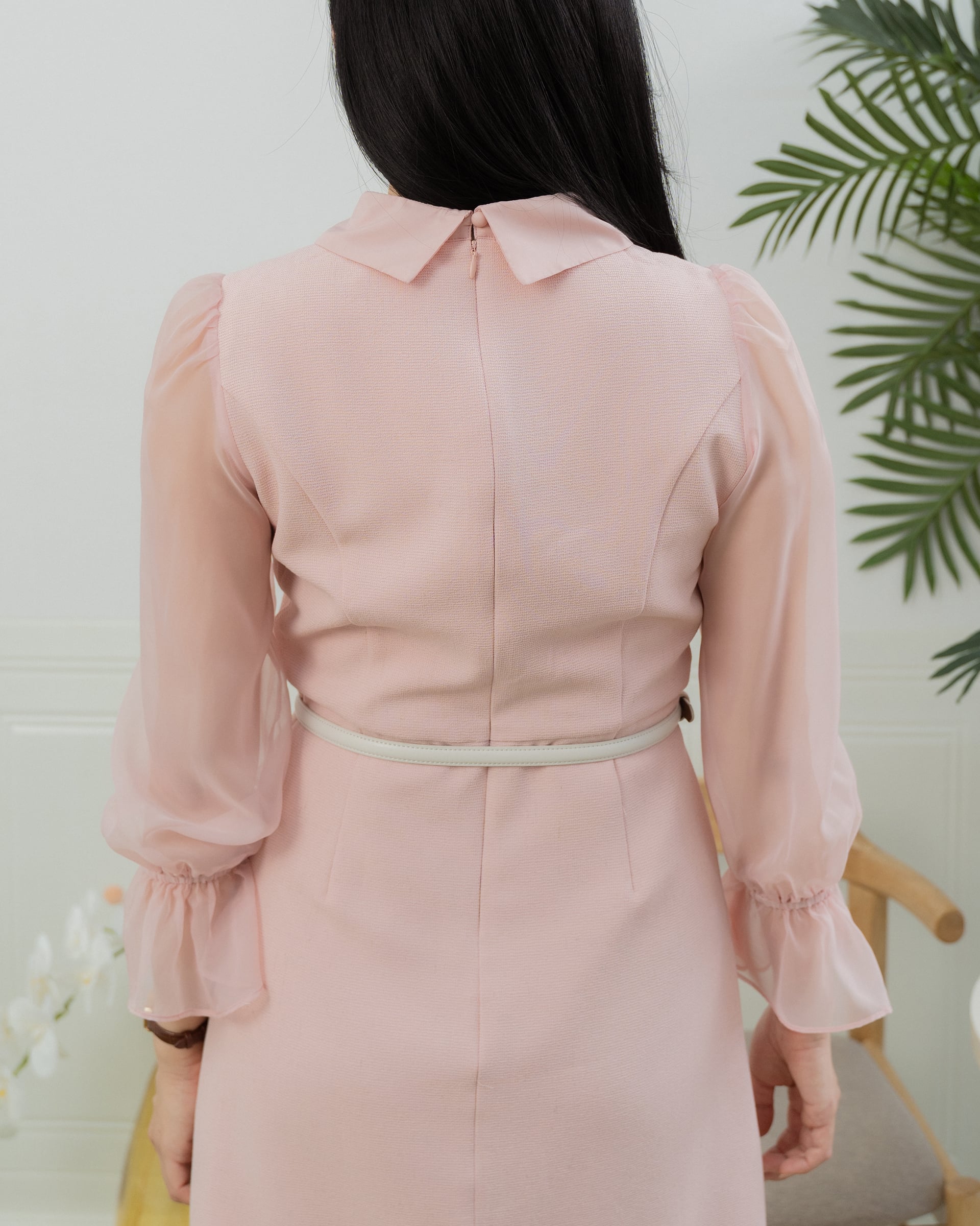 Lila Linen Organza Dress ZBL5006 view 5