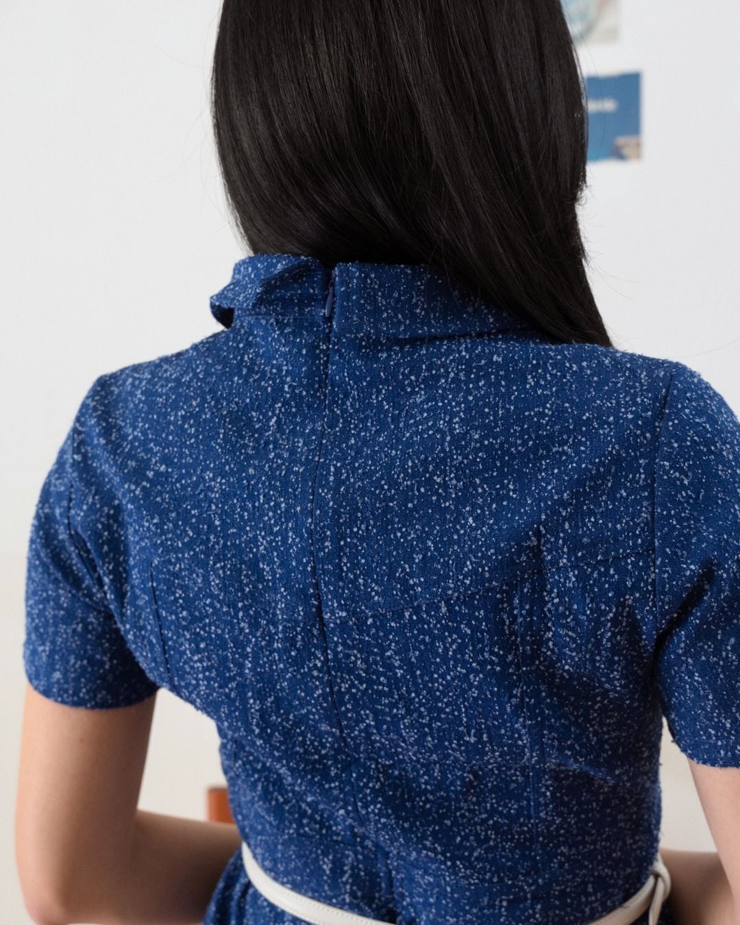 Floral Dot Denim Dress ZBL5009 view 8