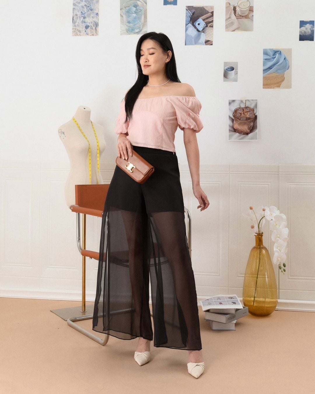 Gloria Sheer Wide Pants ZLP5015 view 5
