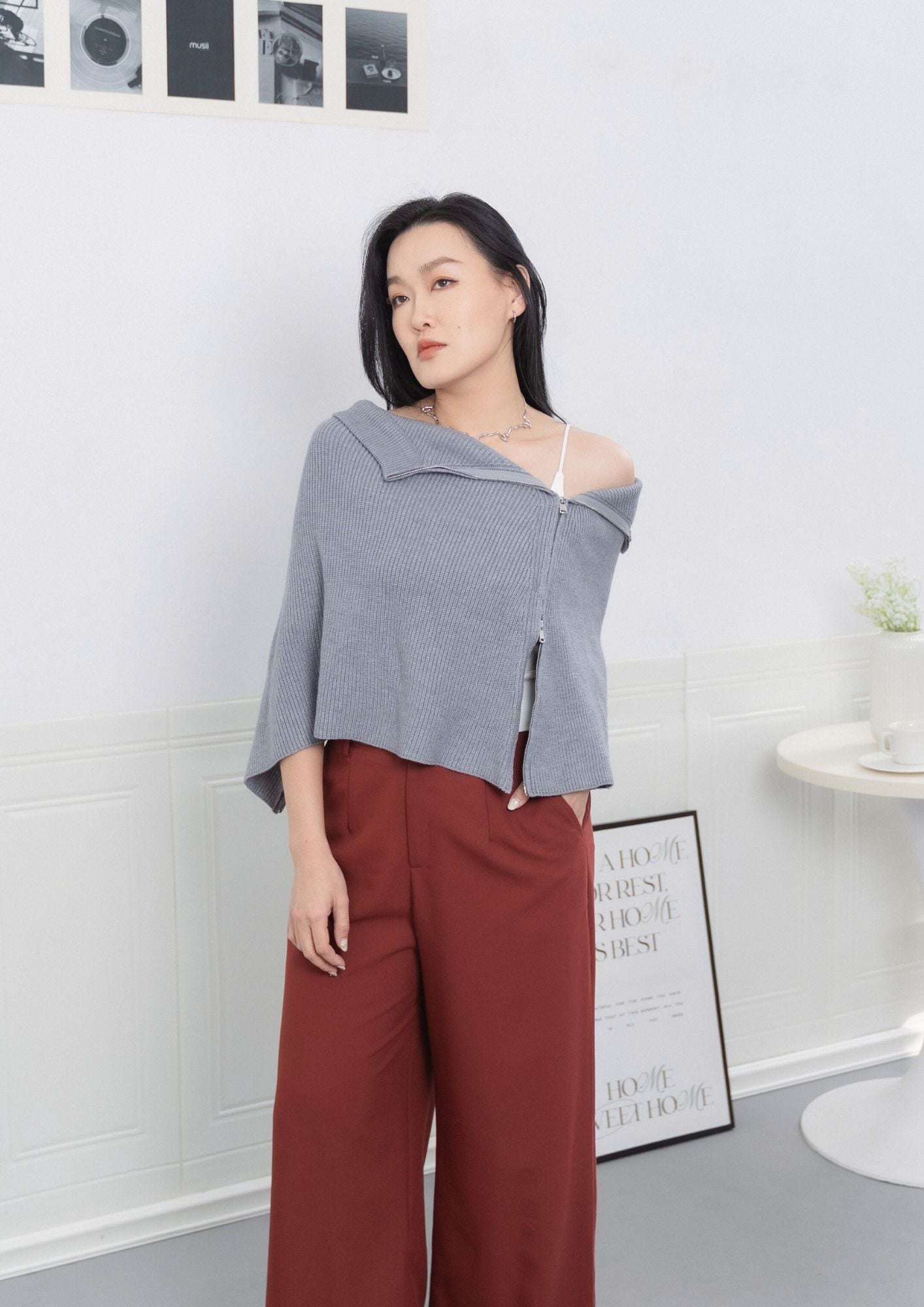 Daisy Knit Zip Cloak ZBP5082 view 8