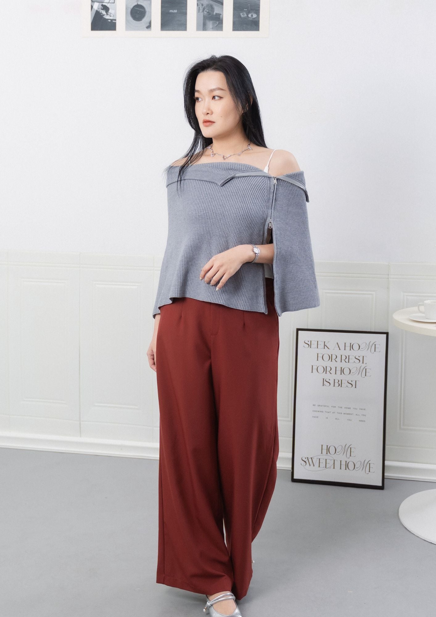 Daisy Knit Zip Cloak ZBP5082 view 5