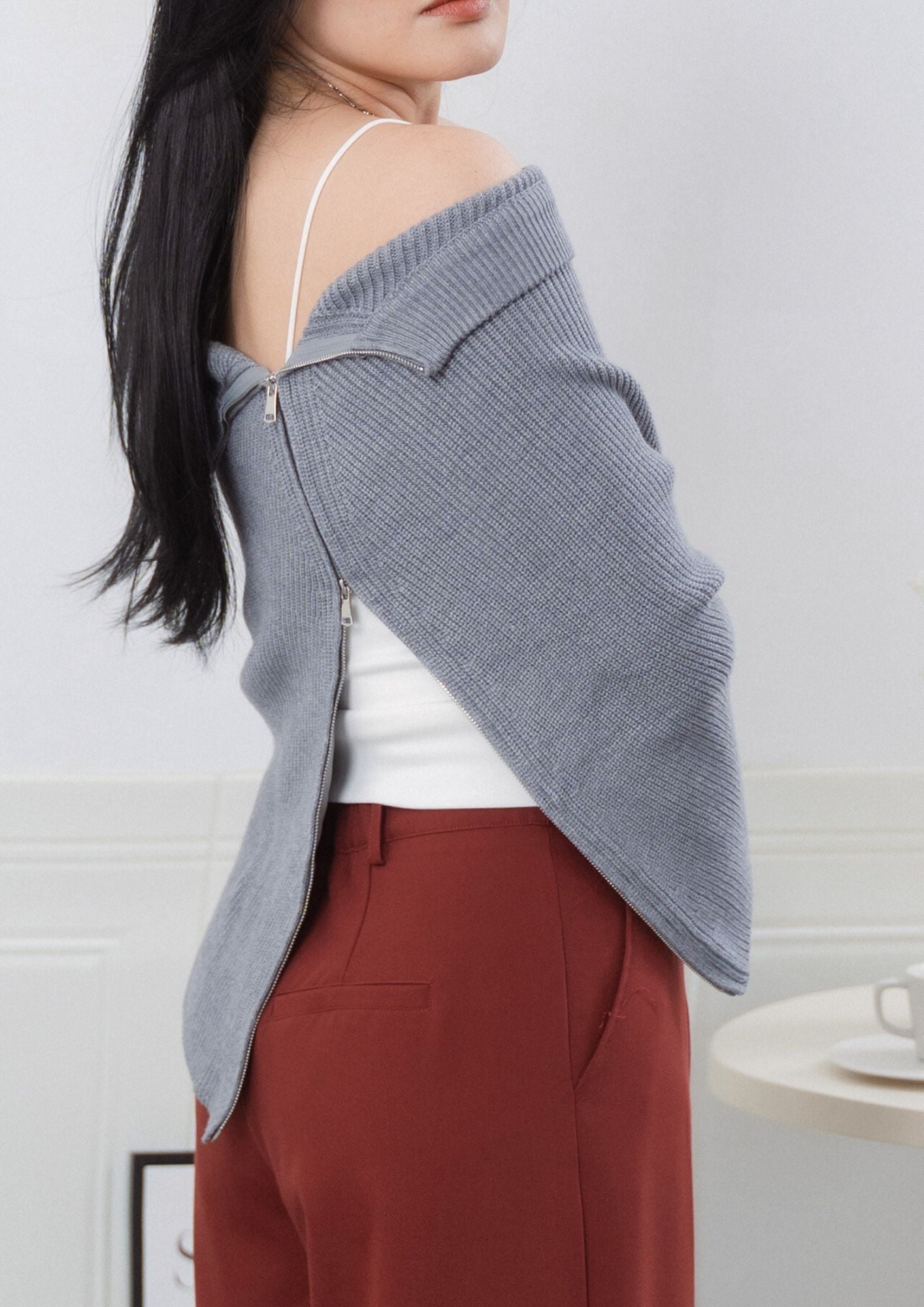 Daisy Knit Zip Cloak ZBP5082 view 7
