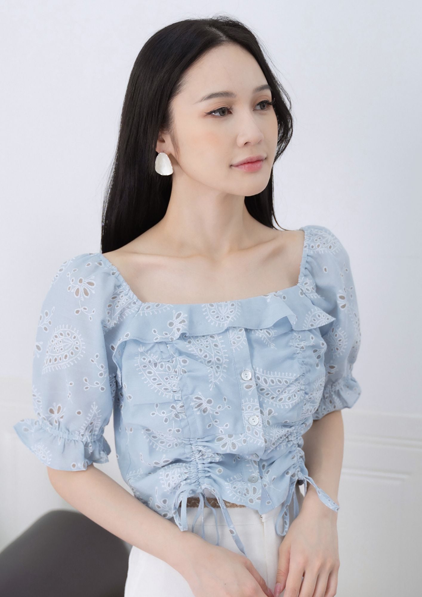 Clara Square Neck Floral Top ZBP5122 view 4