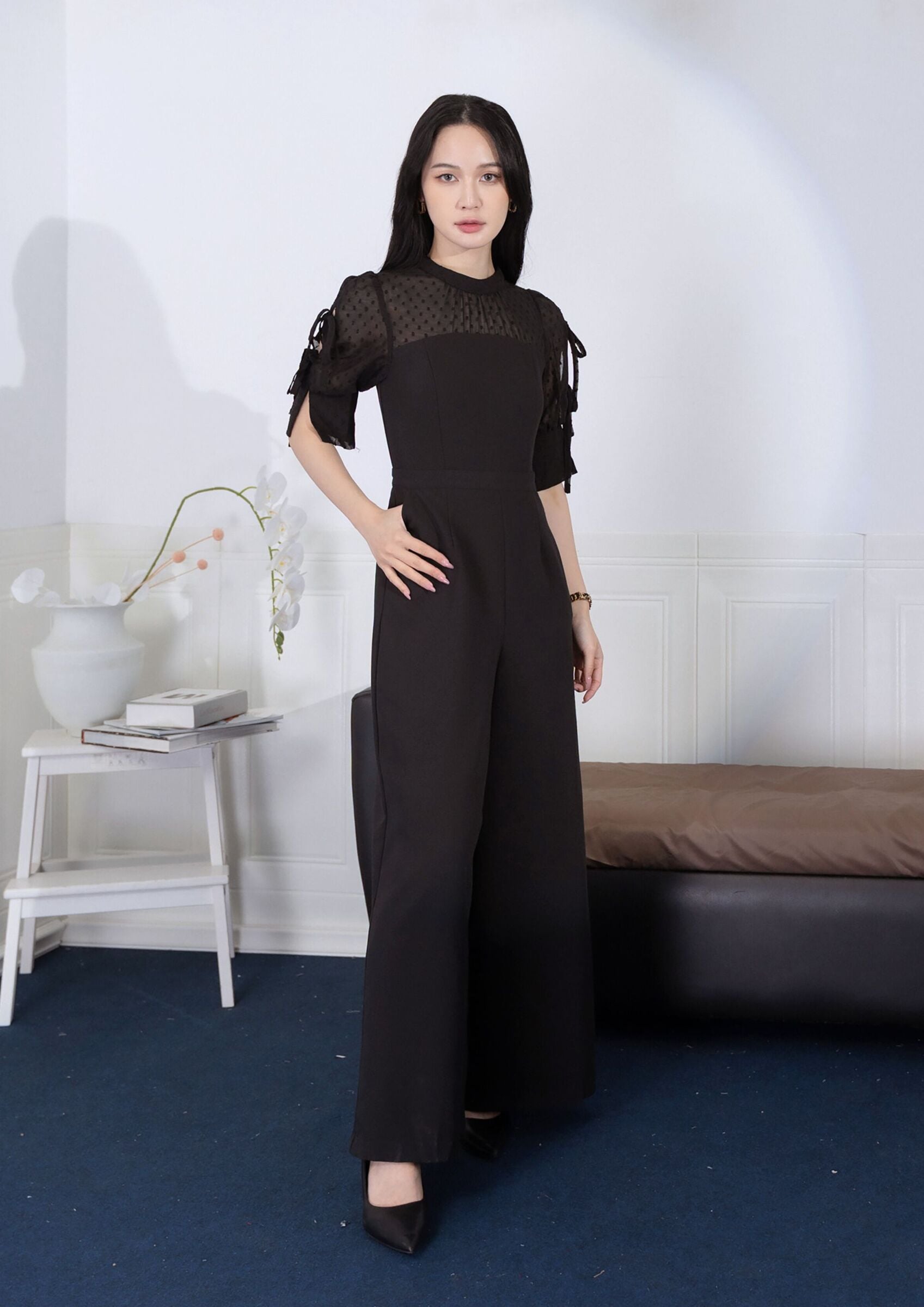 Organza Panel Jumpsuit ZBL5021 view 2