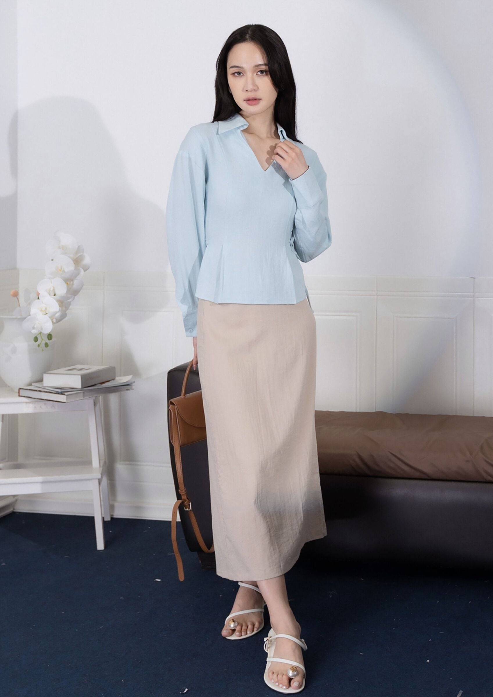 Beatrix V-Line Blouse ZBP5174 view 3