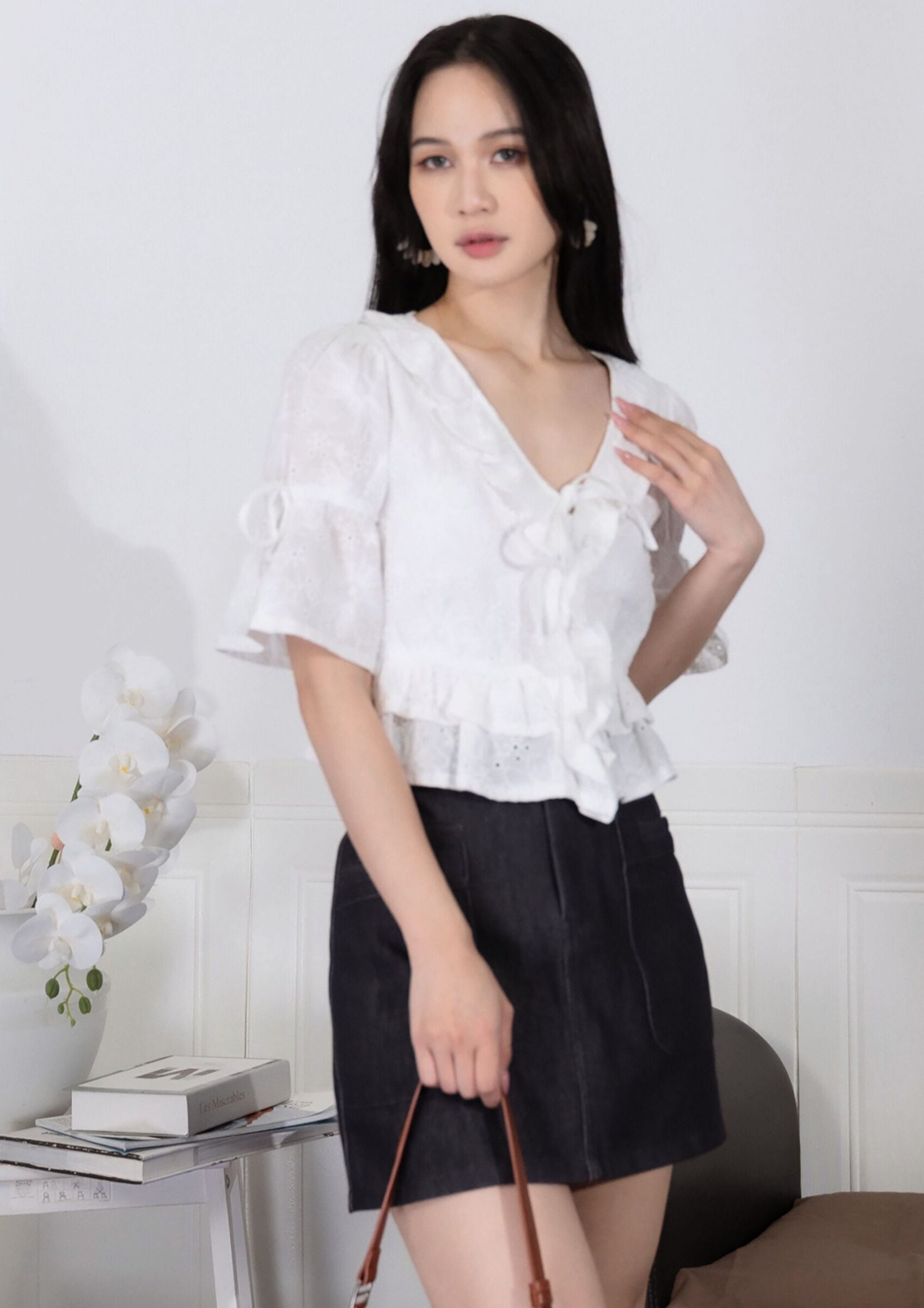 Elodie Tie-Front BlouseZBP5125 view 7