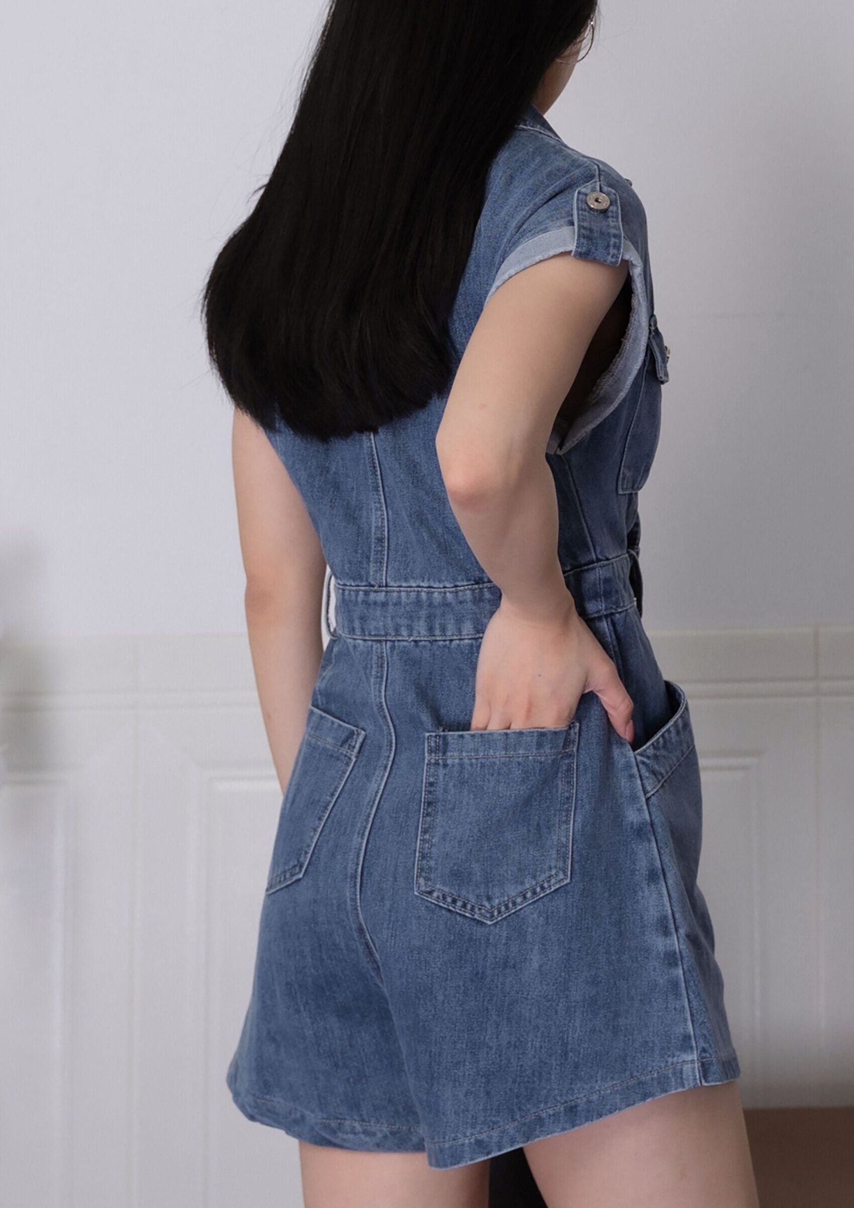 Cyrene Cool Denim Romper ZBL5034 view 5