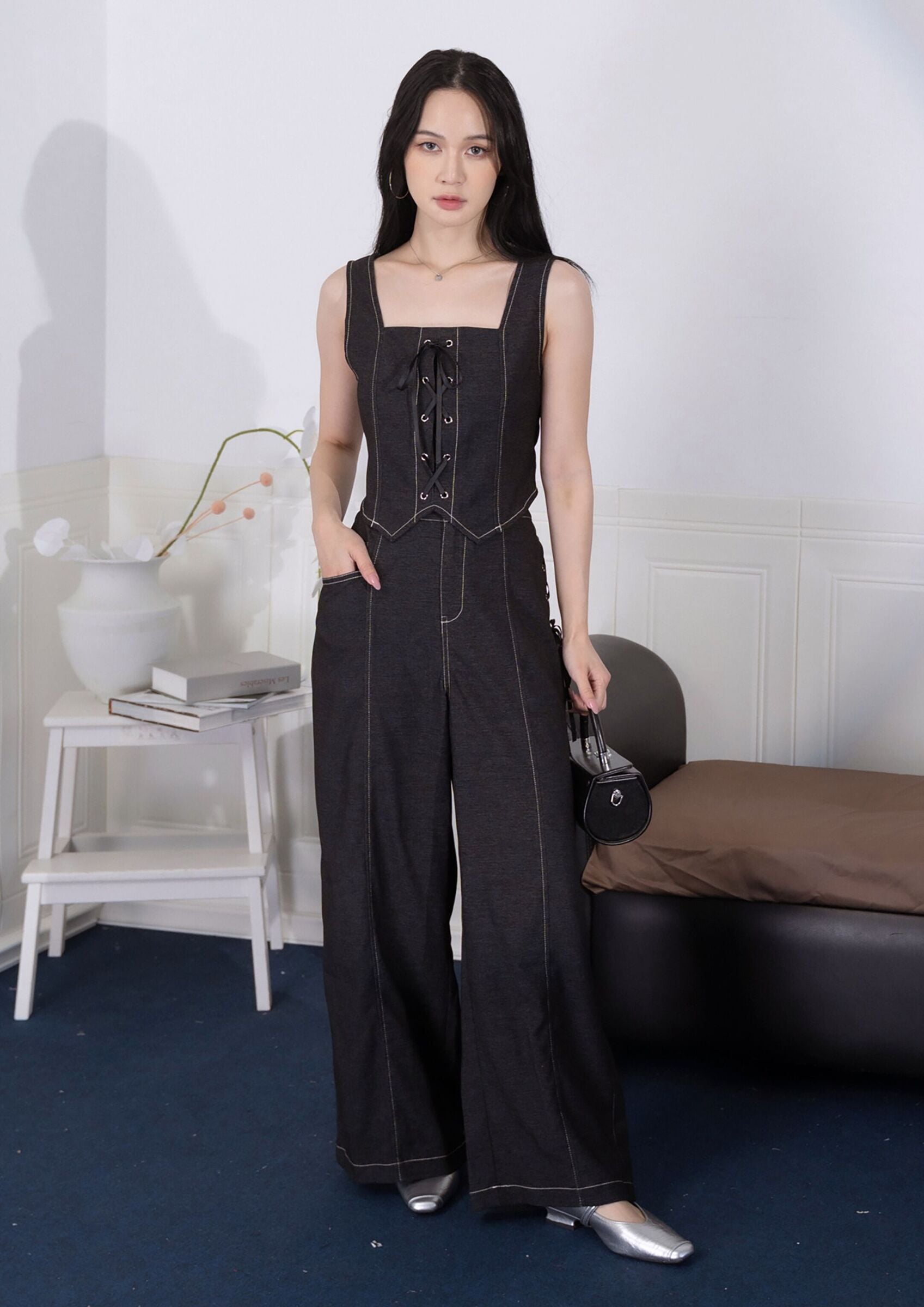 Vianne Modern Strap Zipper Tank ZBP5093 view 6