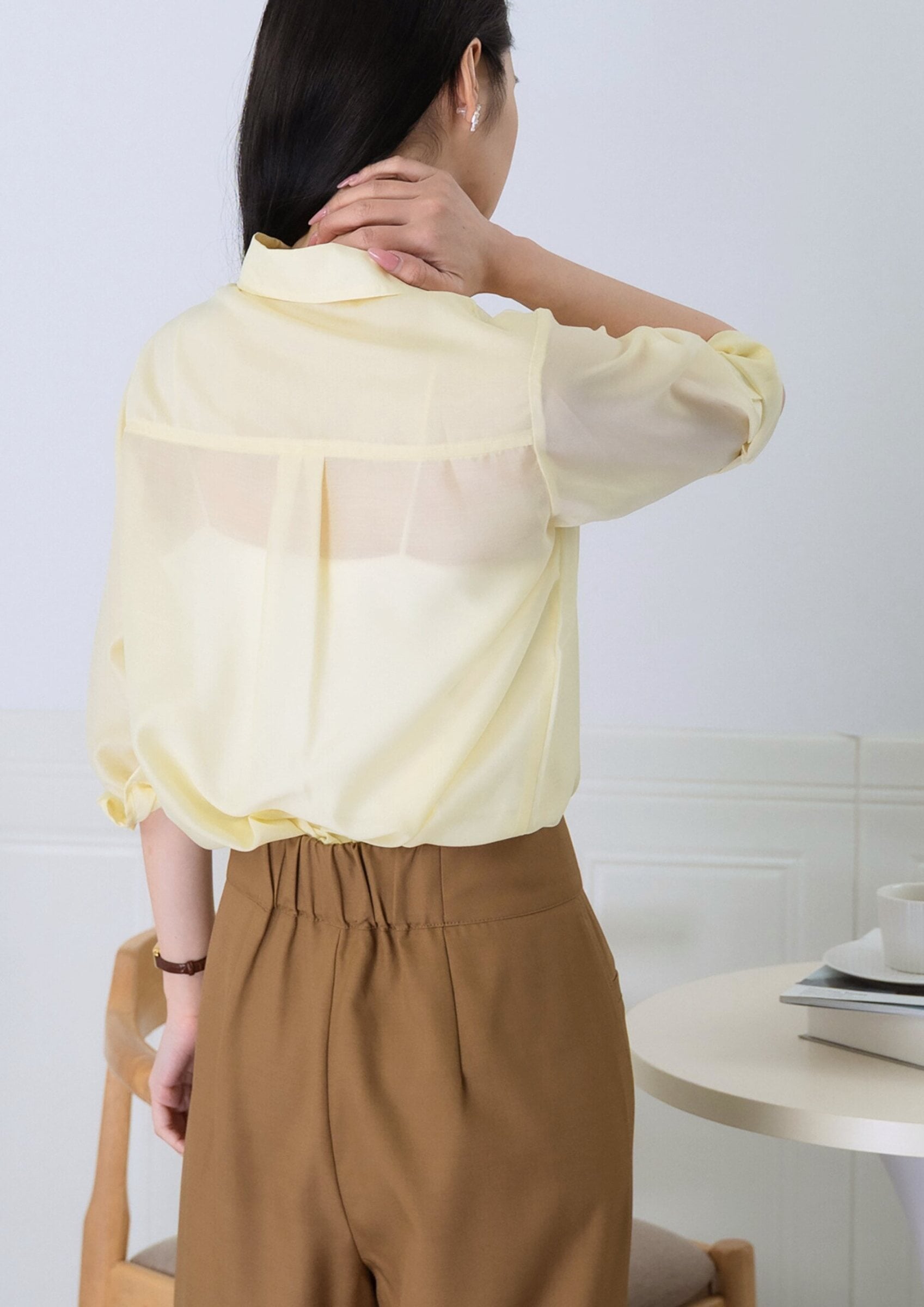 Cora Sheer Mesh Blouse ZBP5203 view 4