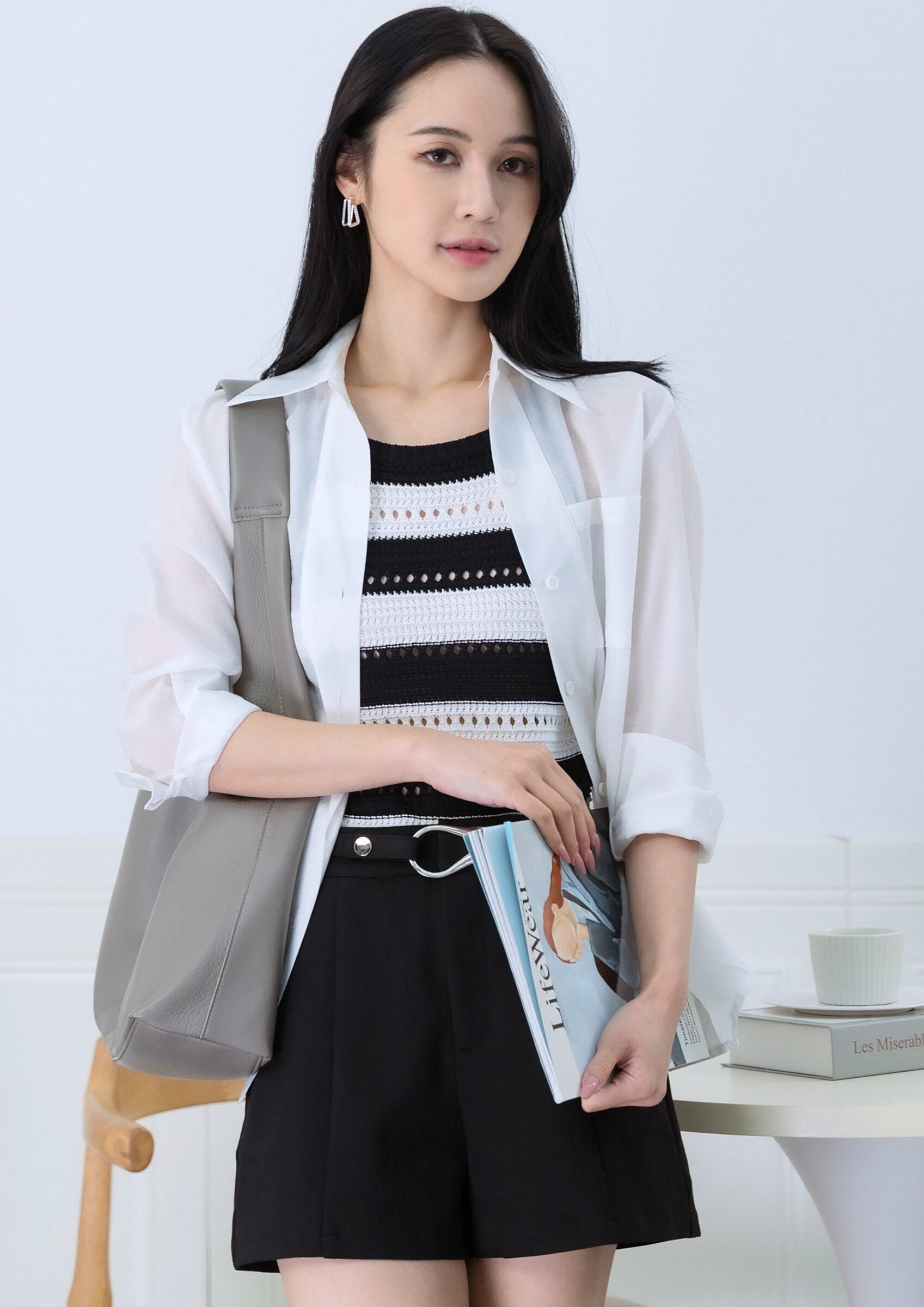 Cora Sheer Mesh Blouse ZBP5203 view 2