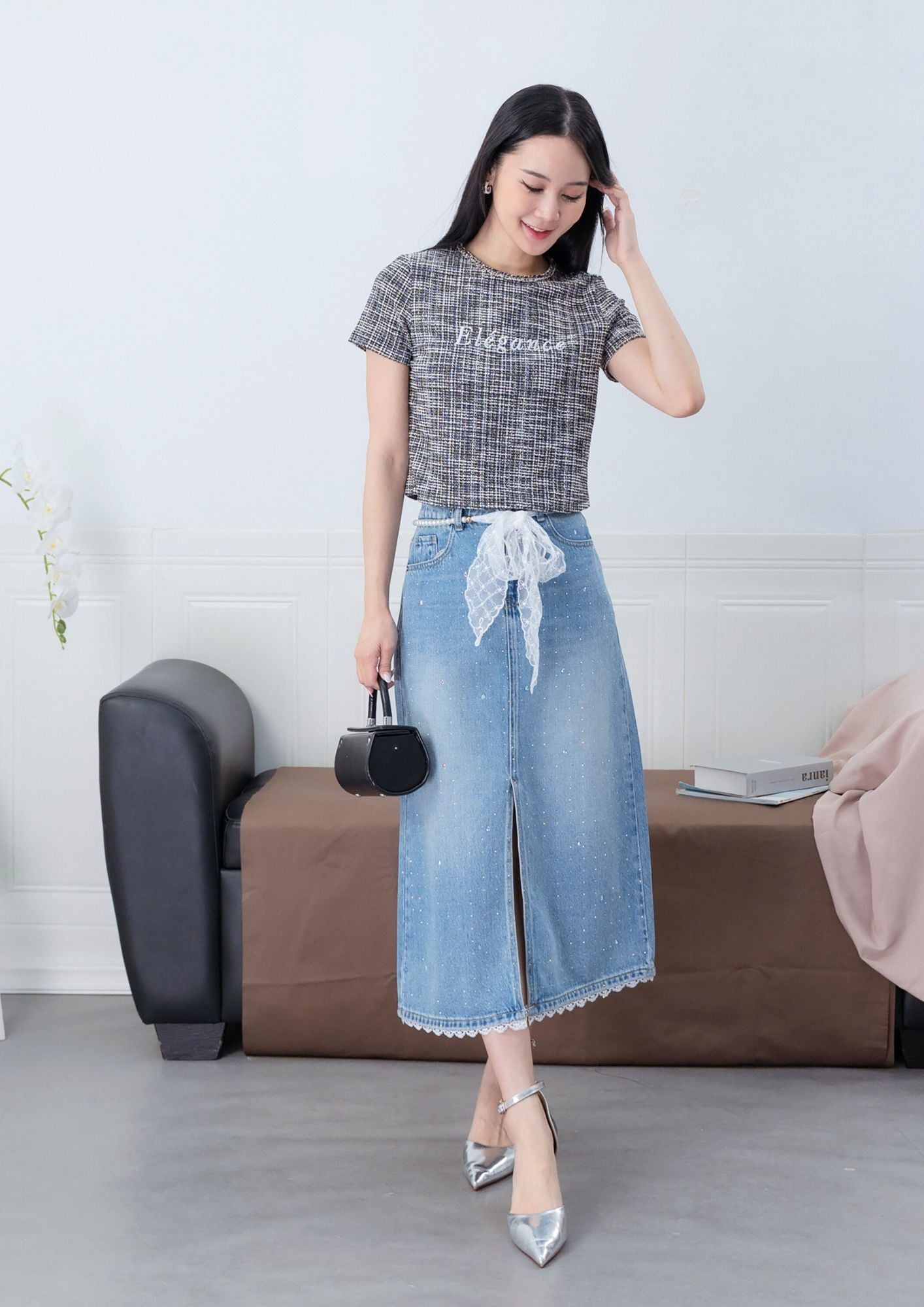 Sol Tweed Tee ZBP5153 view 5