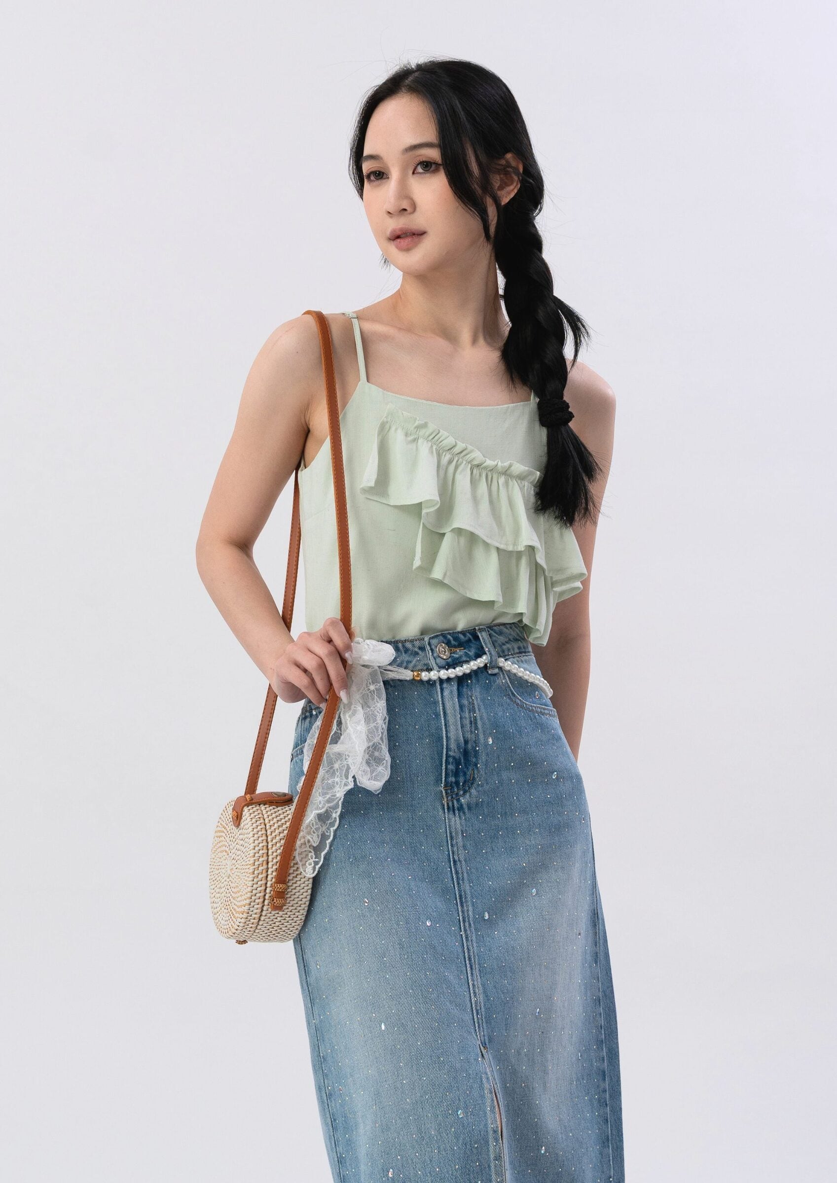 Ruffle Front Cami ZBP5147 view 3